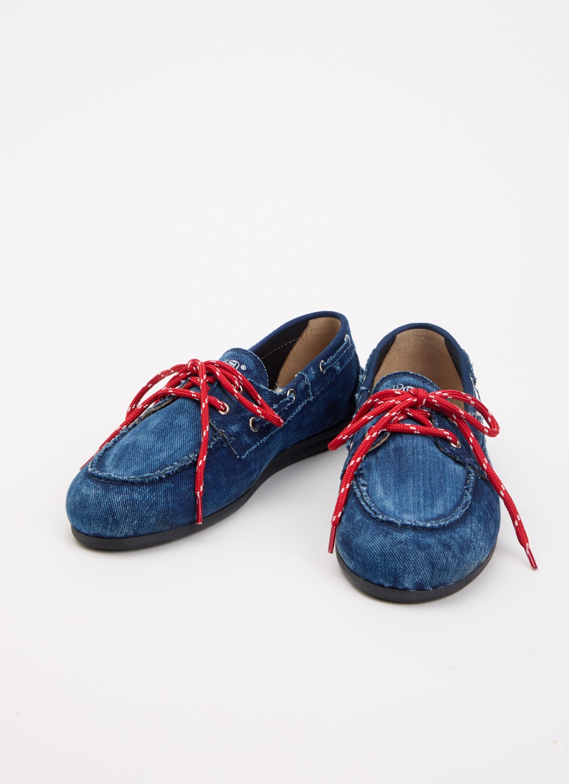 Posa Bootschoen van denim - detail 2 indigo