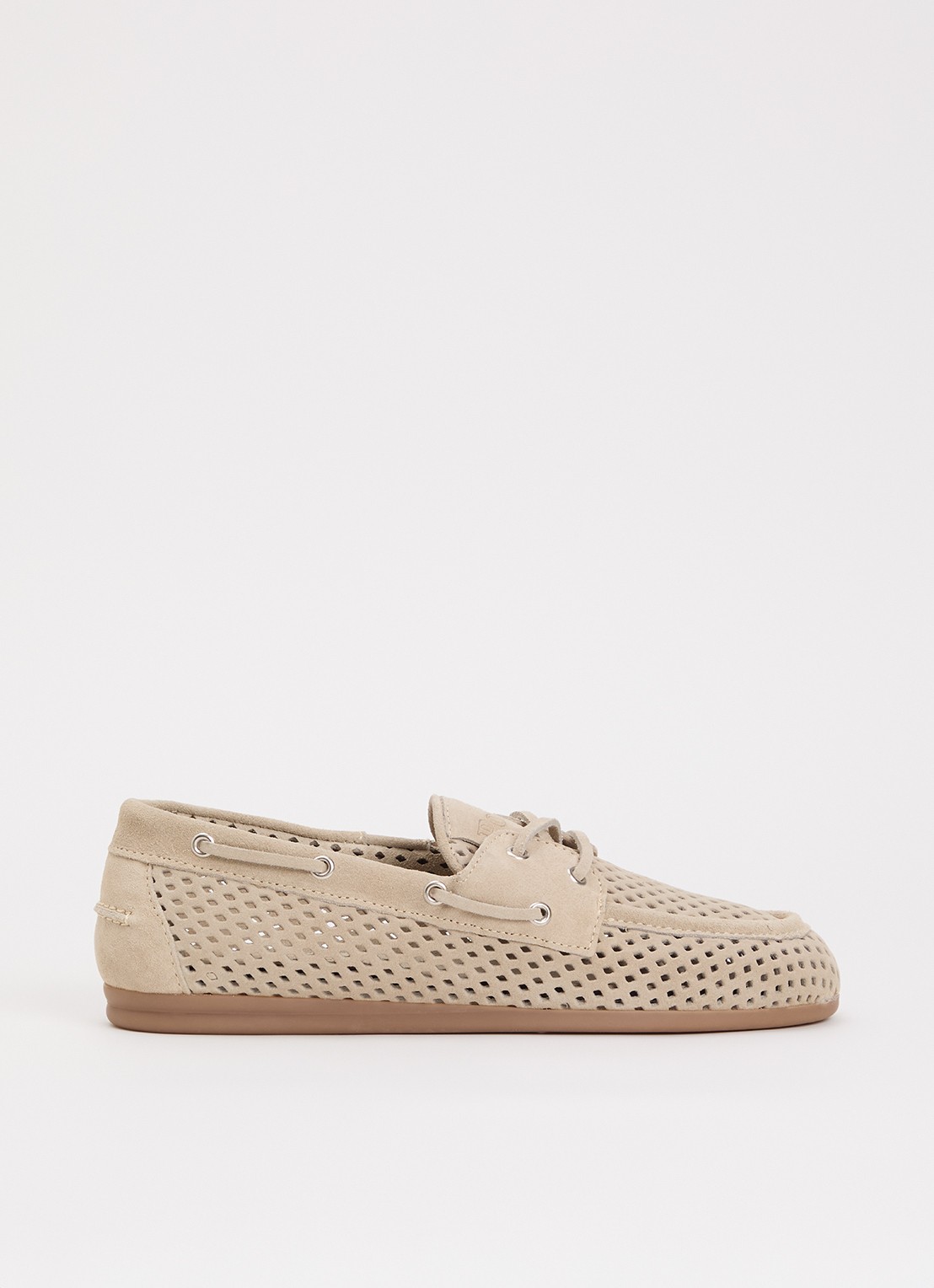 Posa Bootschoen van suède - voorkant beige