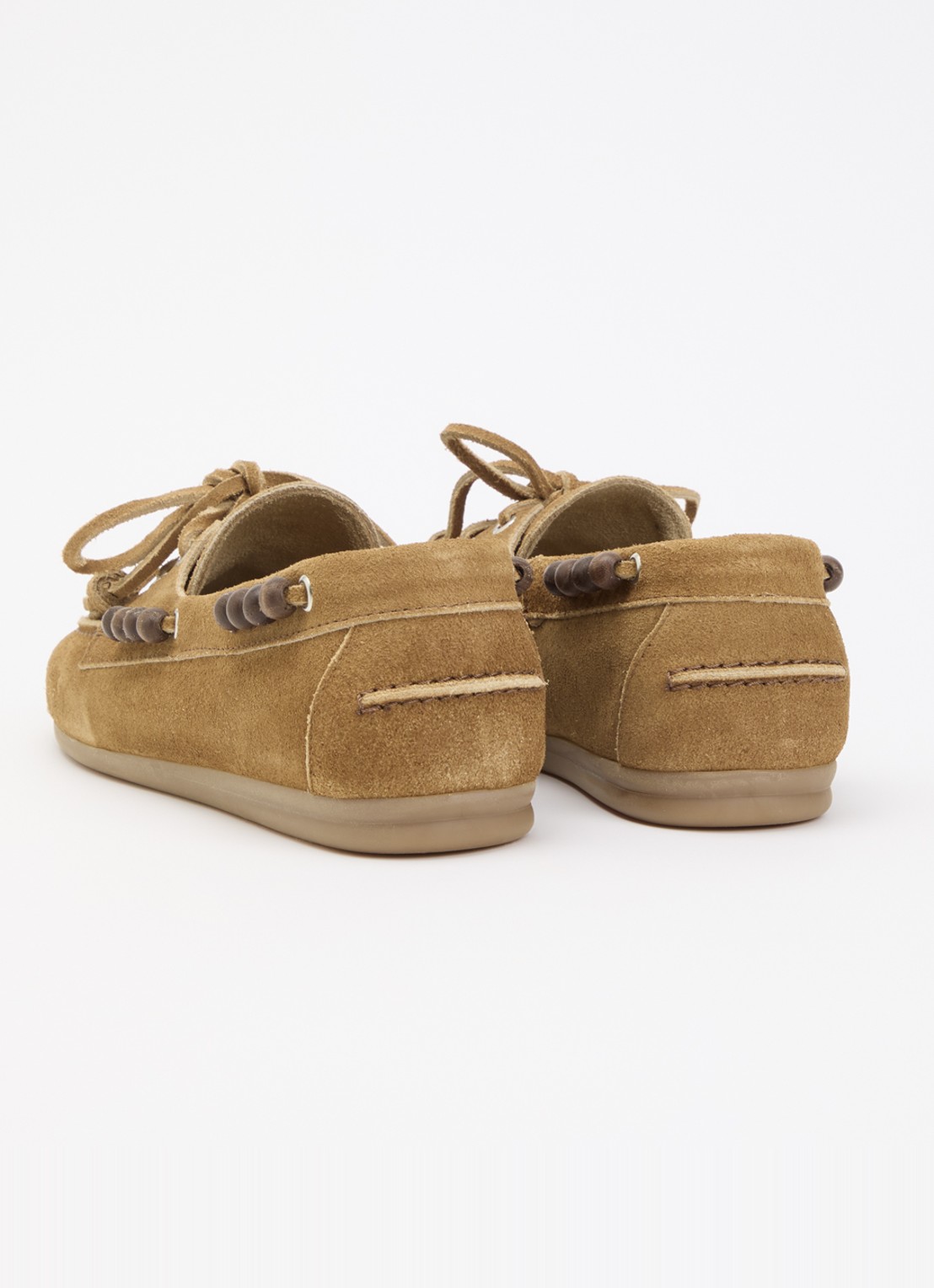 Posa Bootschoen van suède - achterkant camel