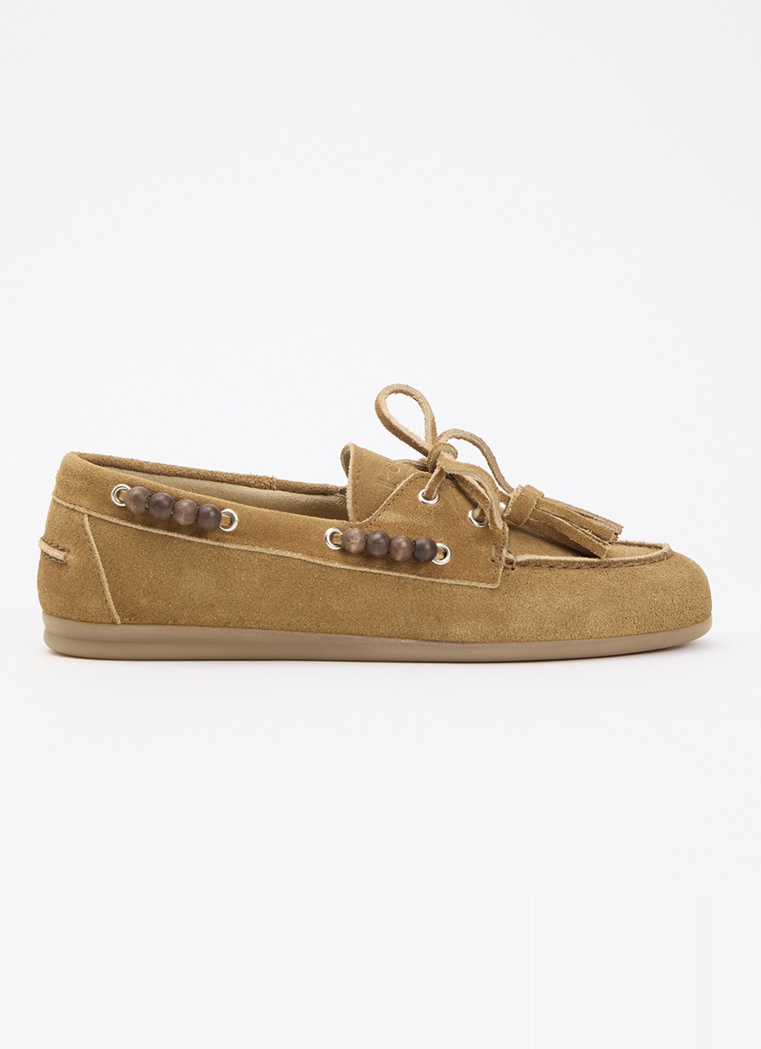 Posa Bootschoen van suède - voorkant 2 camel