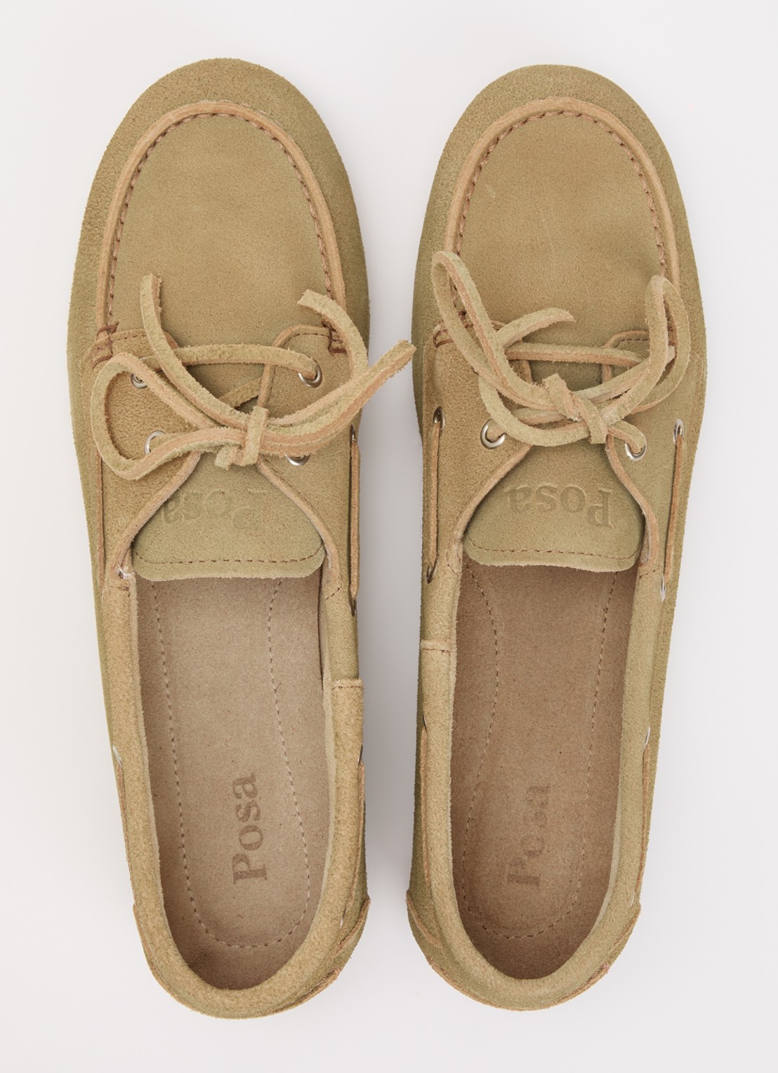 Posa Bootschoen van suède - detail 4 beige
