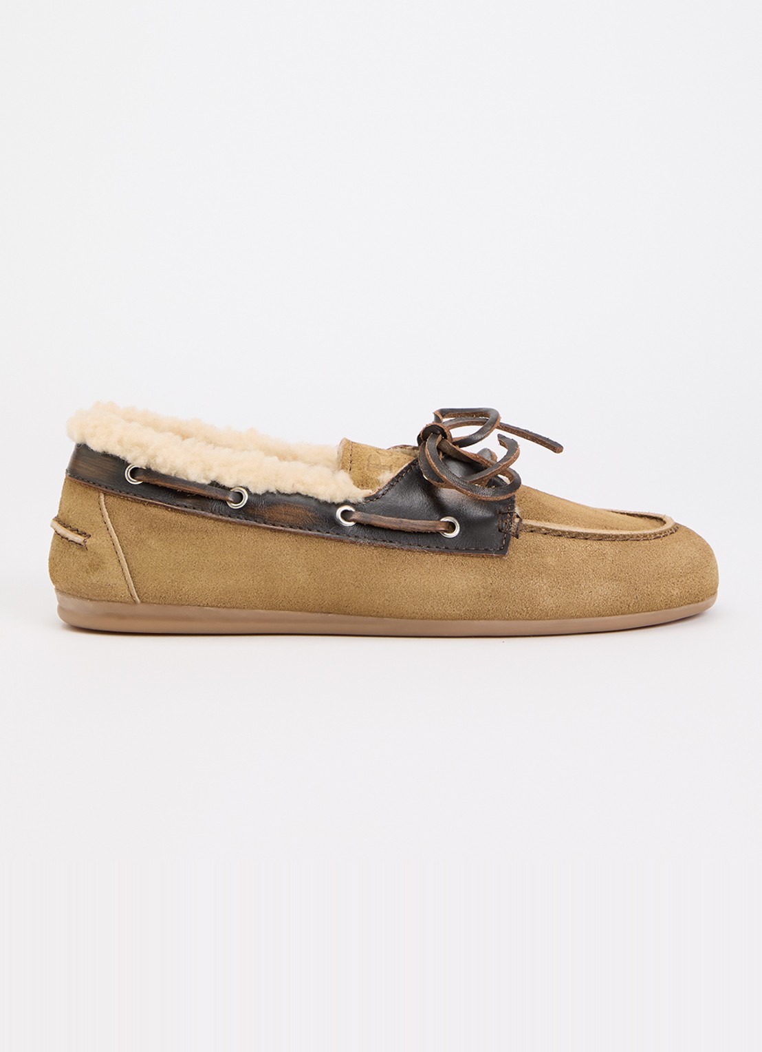 Posa Bootschoen van suède - voorkant 4 beige