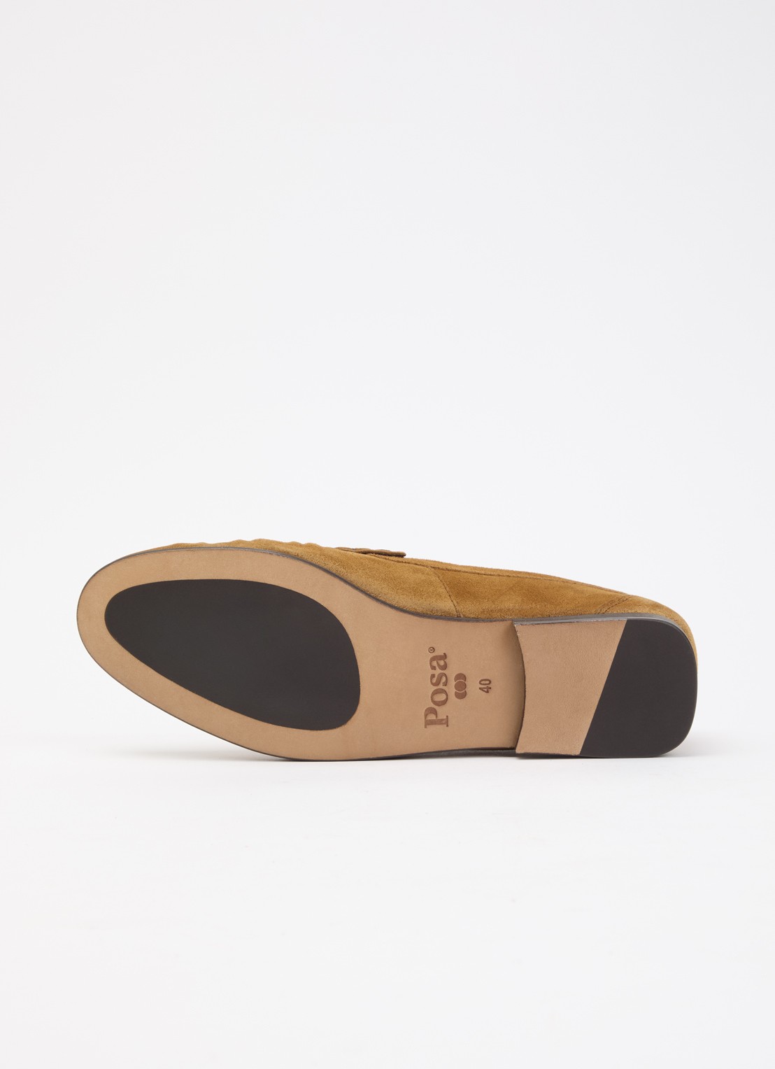 Posa Loafer van suède - detail 5 cognac