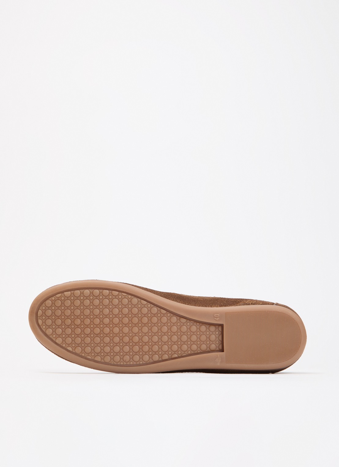 Posa Mocassin van suède met details van imitatiebont - detail 4 bruin