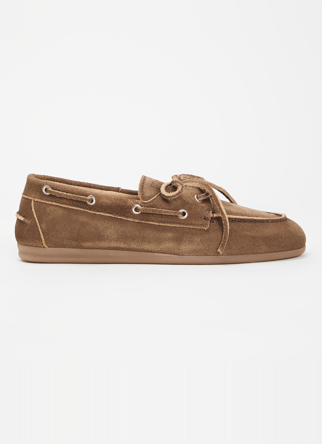 Posa Mocassin van suède - voorkant 5 donkerbruin