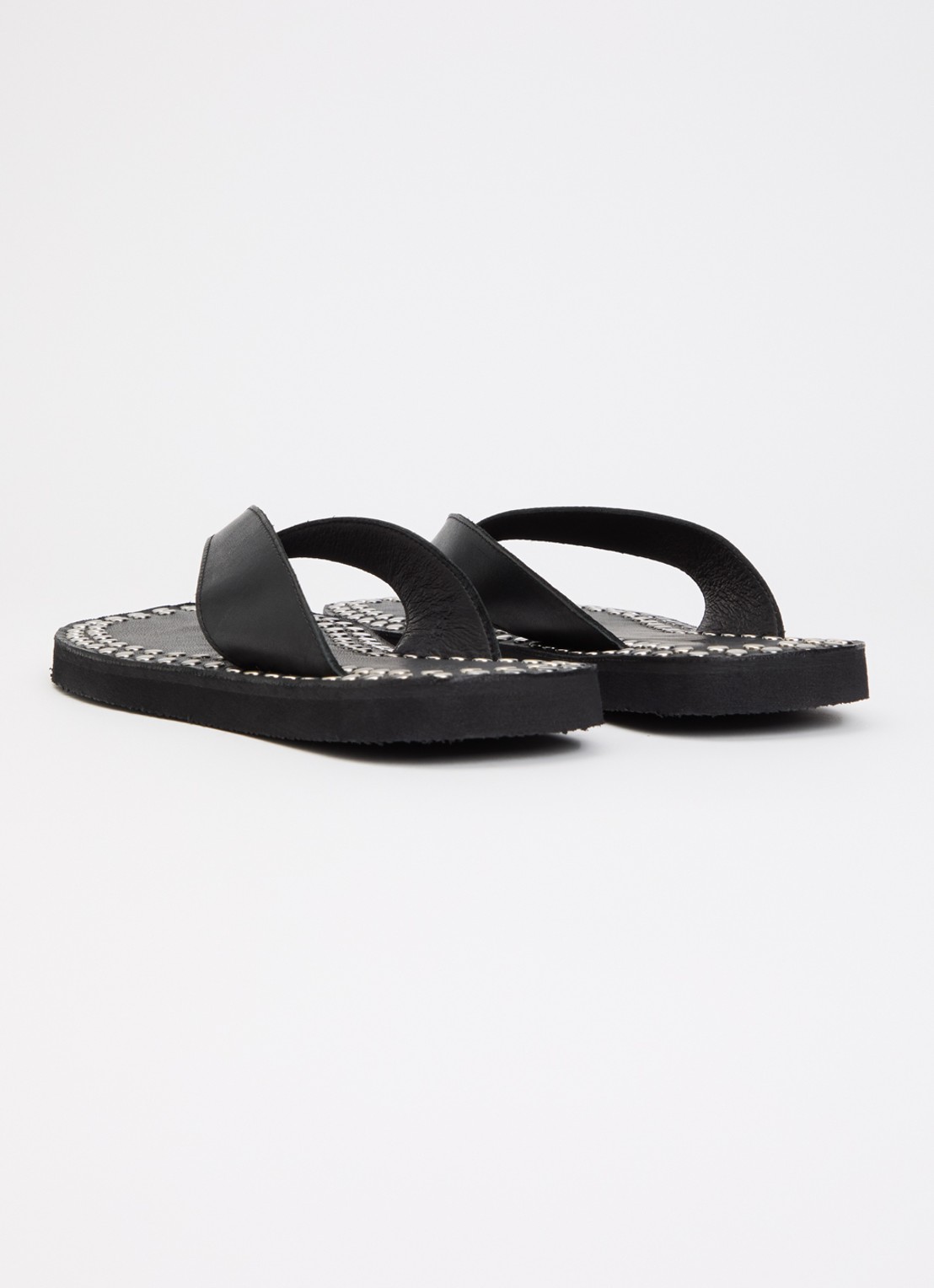 Posa Mosaic slipper van leer - achterkant 5 zwart