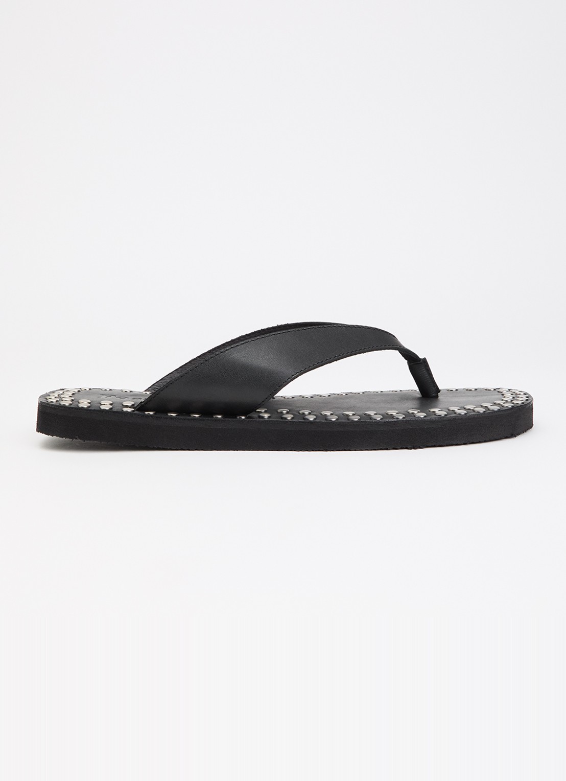 Posa Mosaic slipper van leer - voorkant zwart