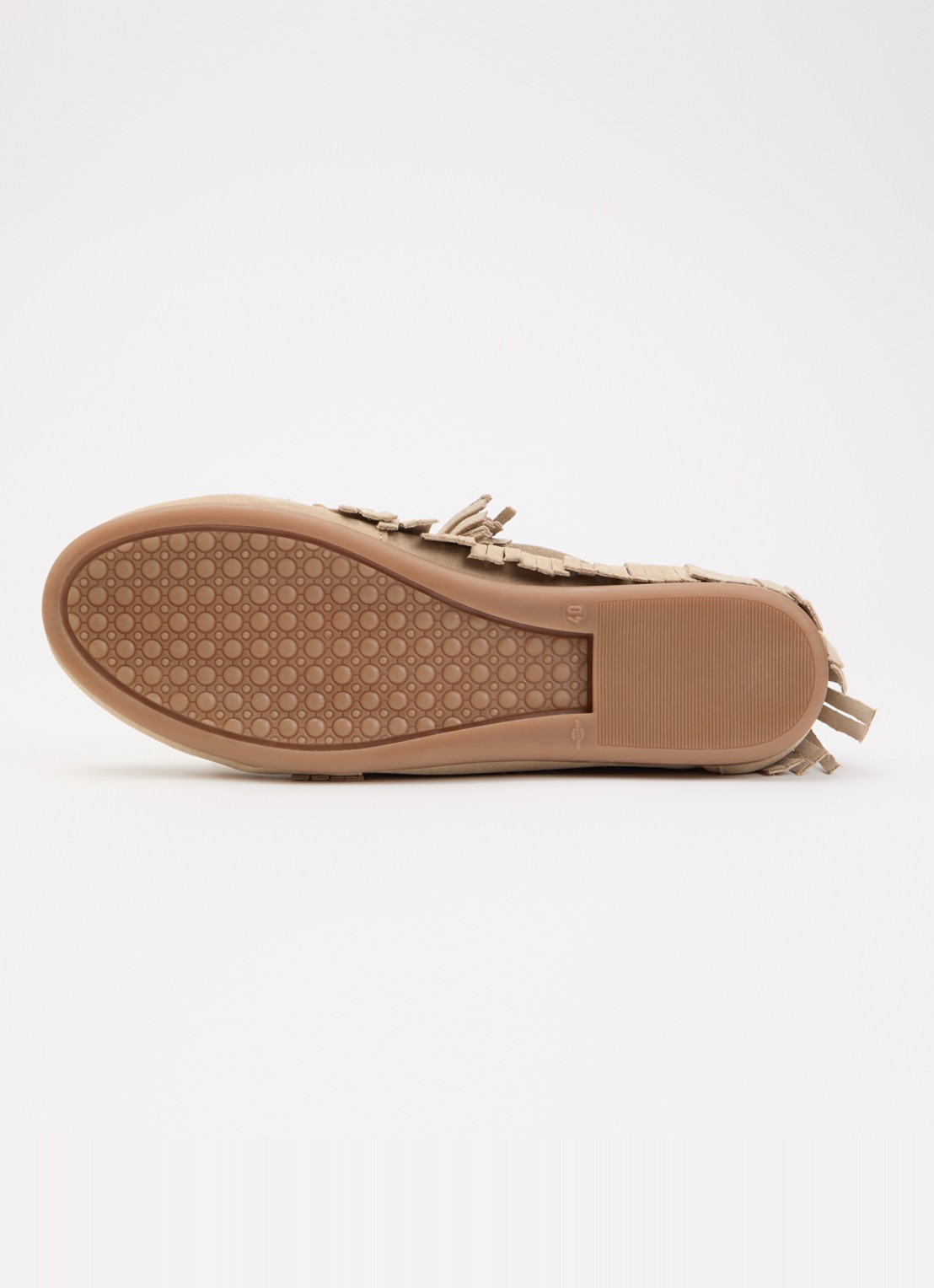 Posa Native bootschoen van suède met franjes - detail 5 beige