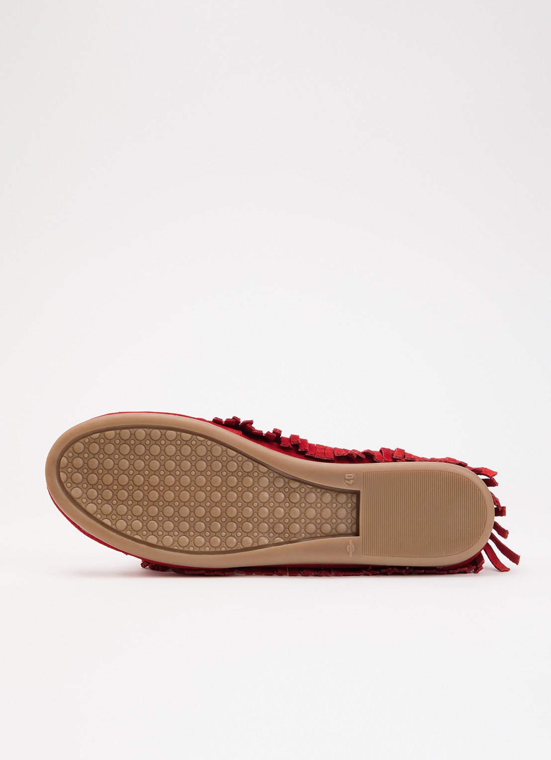Posa Native bootschoen van suède met franjes - detail 5 rood