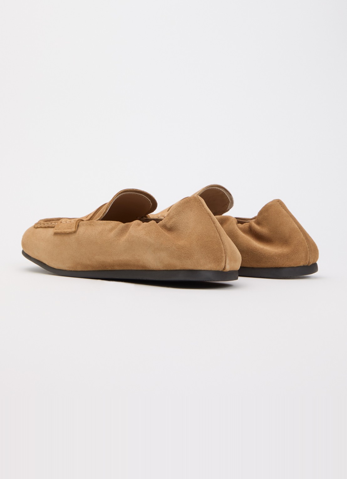 Posa Penny loafer van suède - achterkant 5 camel