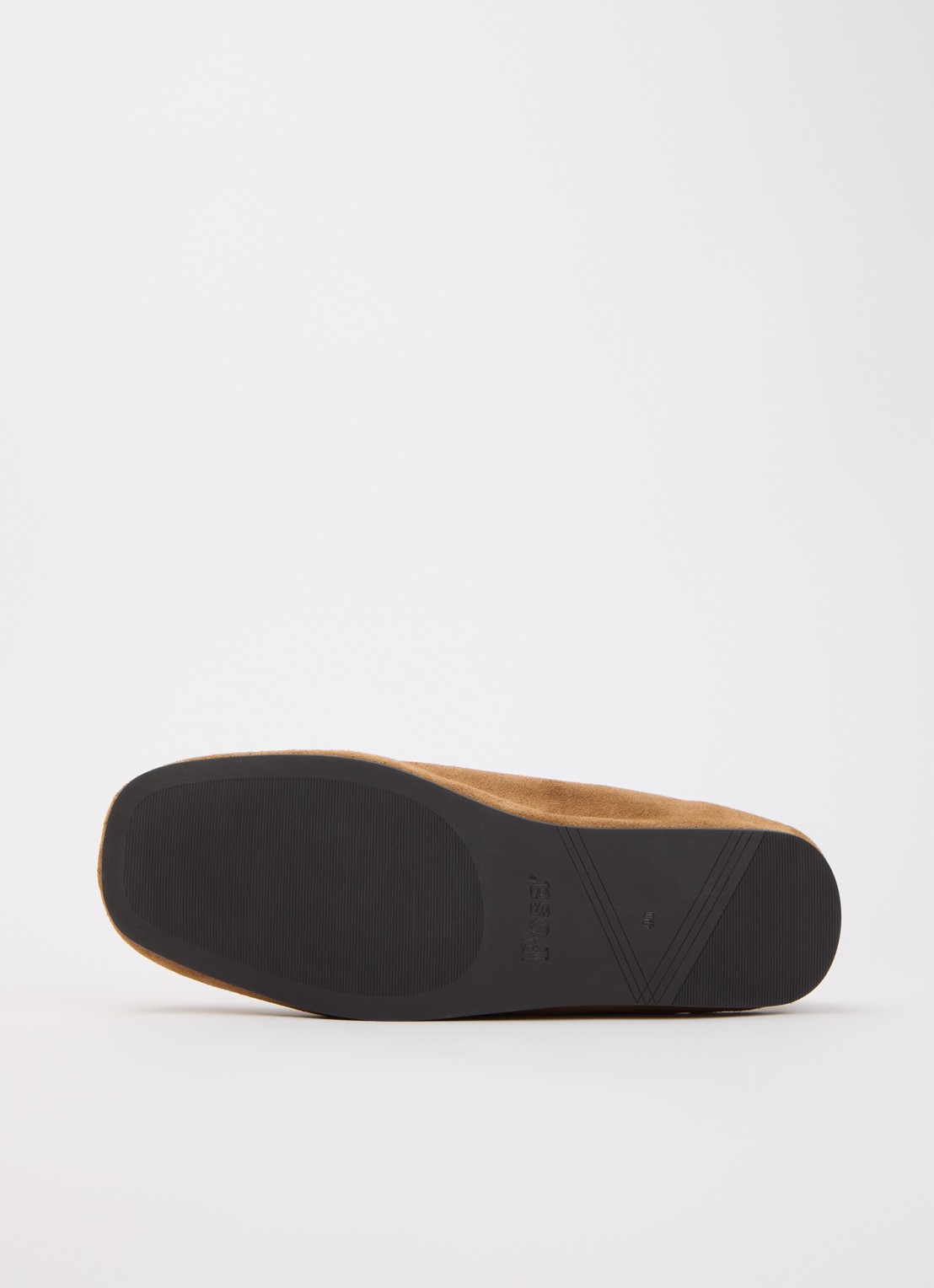 Posa Penny loafer van suède - detail 4 camel