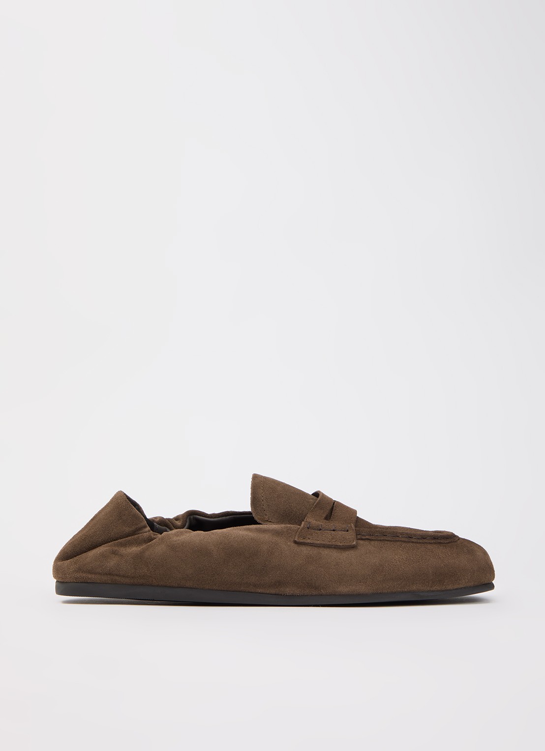 Posa Penny loafer van suède - voorkant 5 bruin