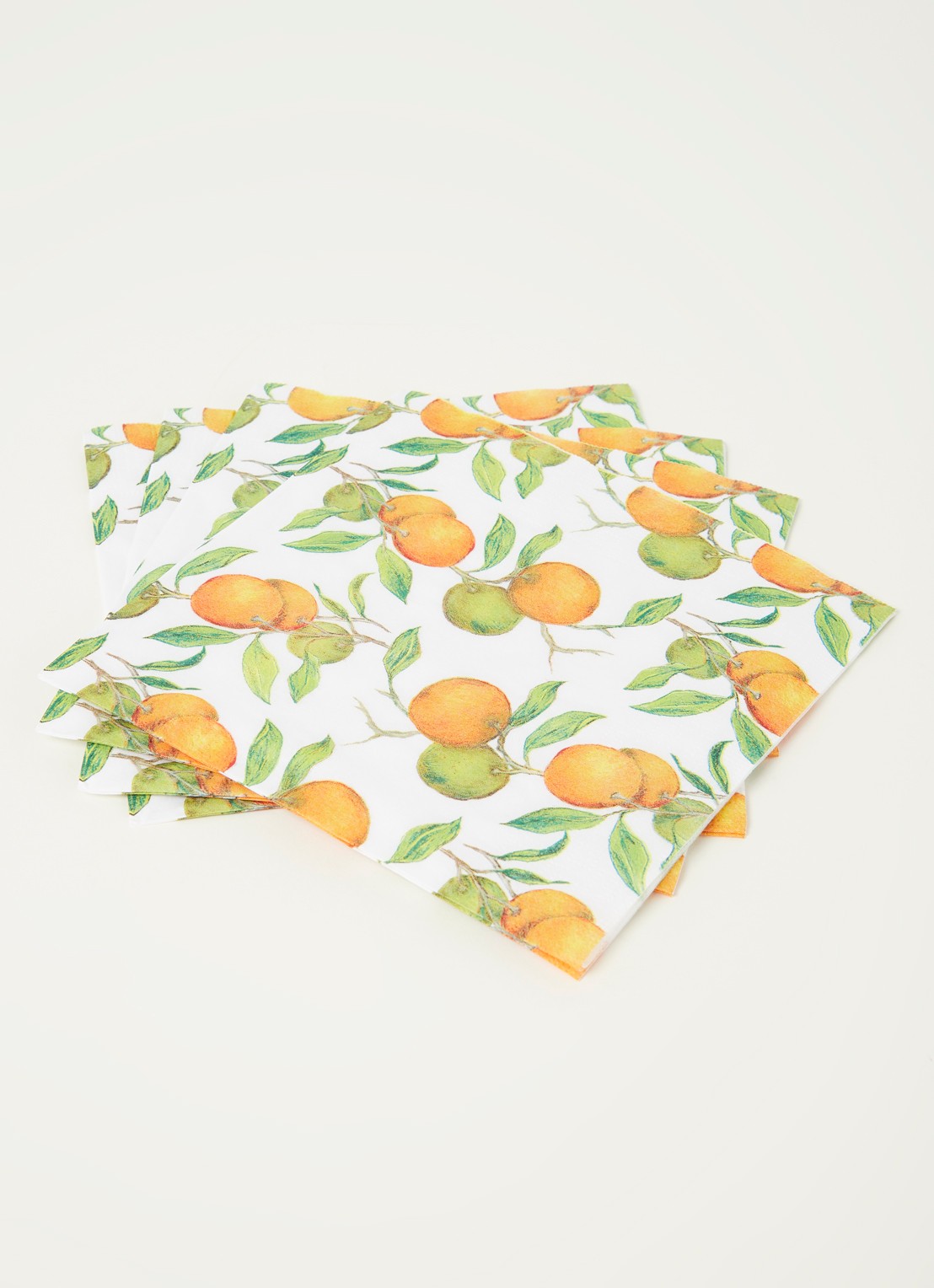ppd Beautiful Oranges servetten 33 x 33 cm - voorkant 2 orange