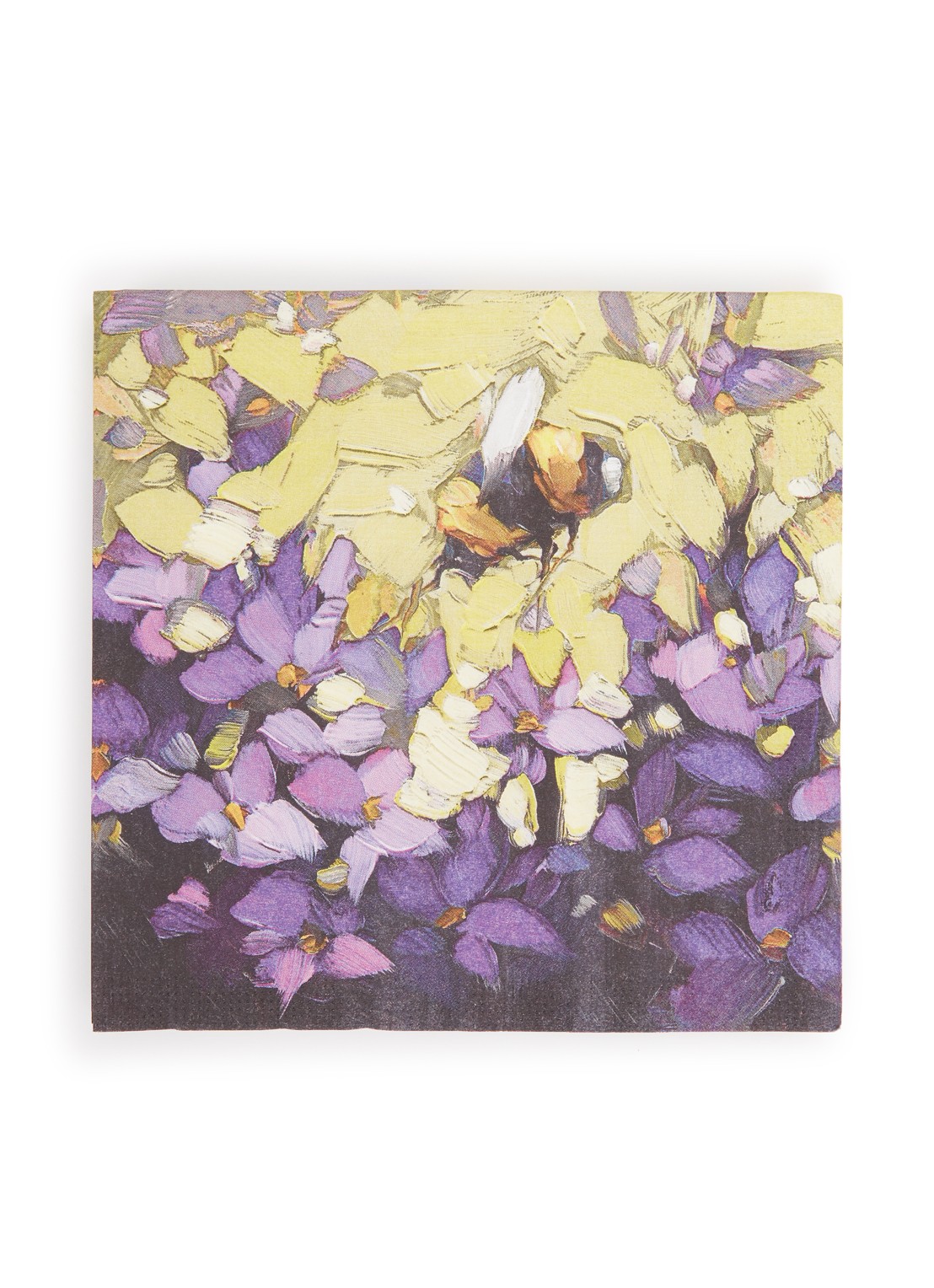 ppd Flghtof Bumblebe servetten 33 x 33 cm - voorkant paars