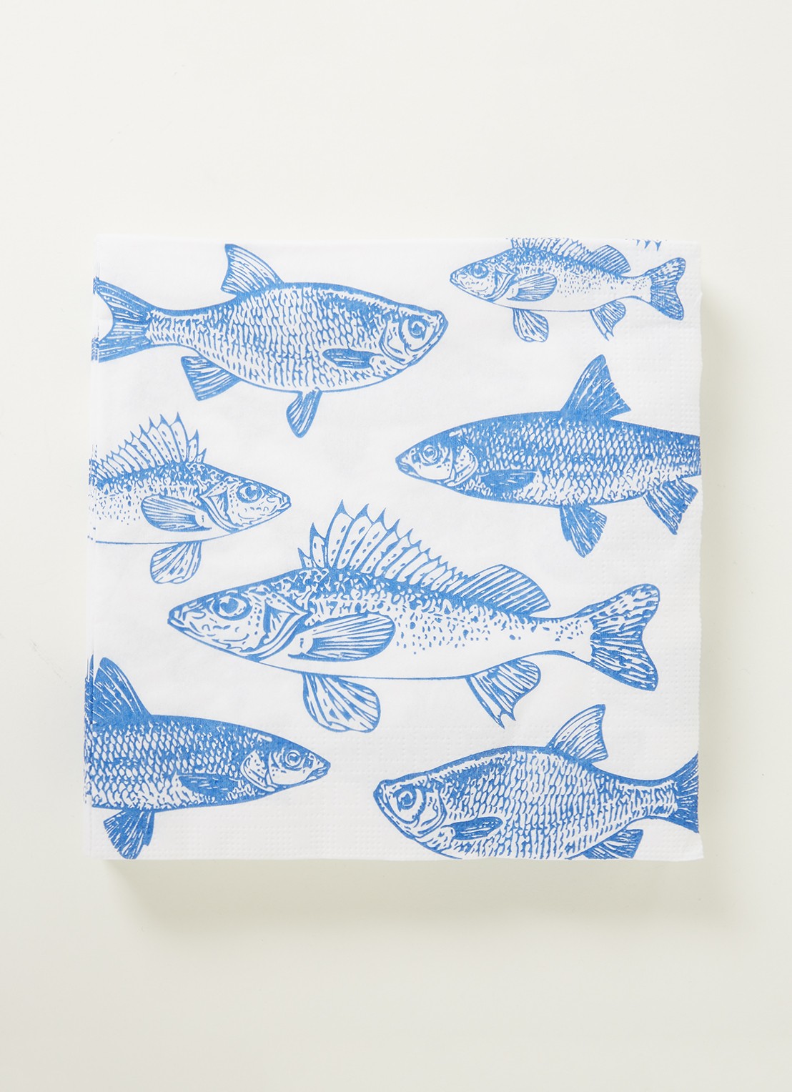ppd Graphic Fishes Marine servetten 33 x 33 cm - voorkant 3 blauw