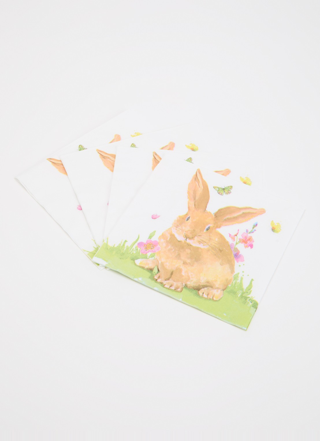 ppd Mr Rabbit servet 33 x 33 cm  - voorkant 2 wit