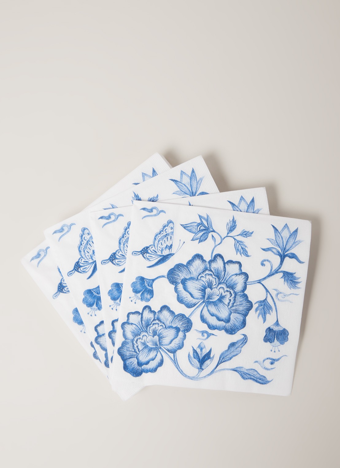 ppd Princess' Peony servetten 33 x 33 cm - voorkant 2 gebroken wit