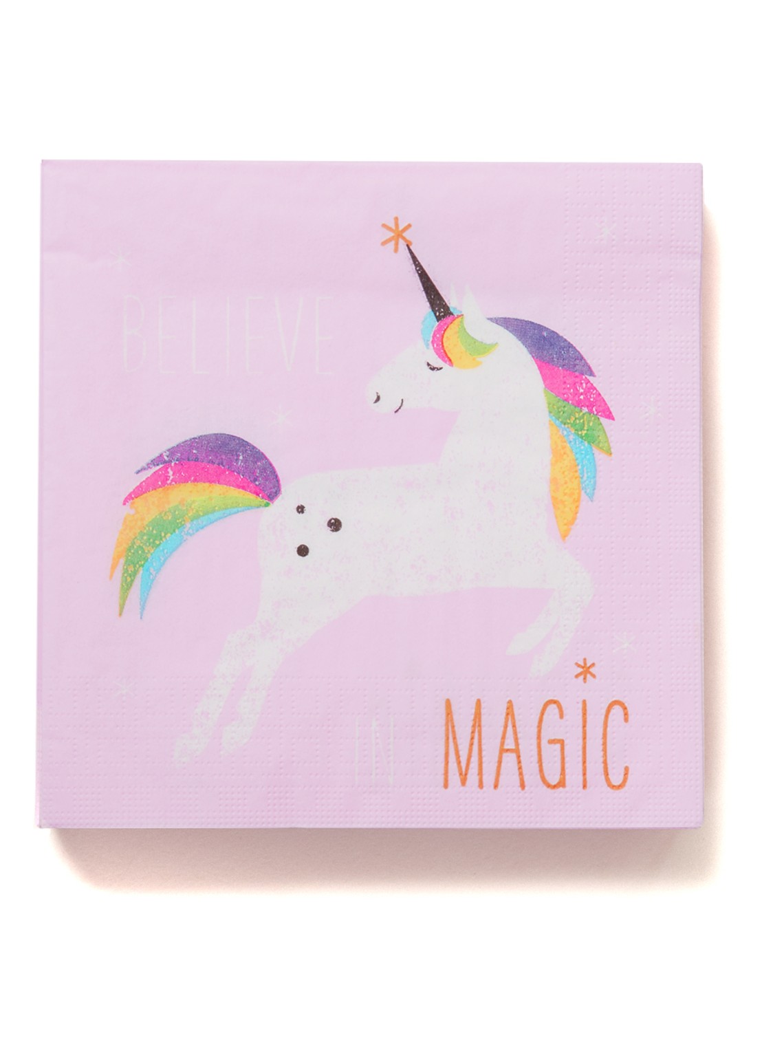 ppd Unicorn servetten 33 x 33 cm - voorkant roze