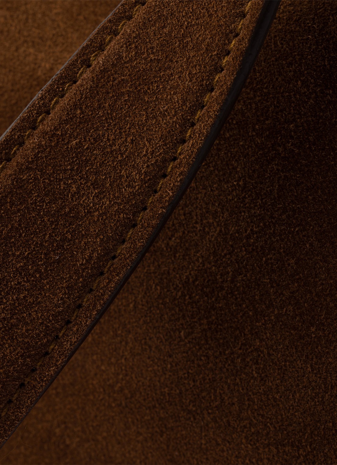 Prada Aimée Medium schoudertas van kalfssuède - detail 6 donkerbruin