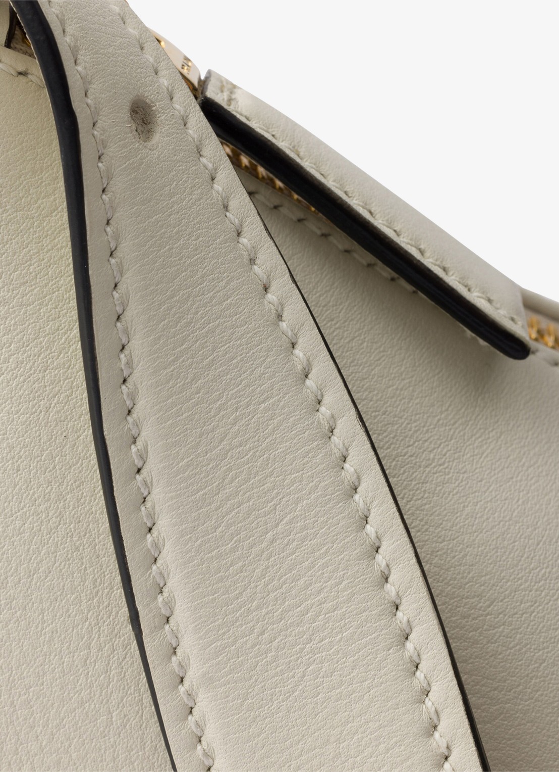 Prada Aimée Medium schoudertas van leer - detail 3 gebroken wit