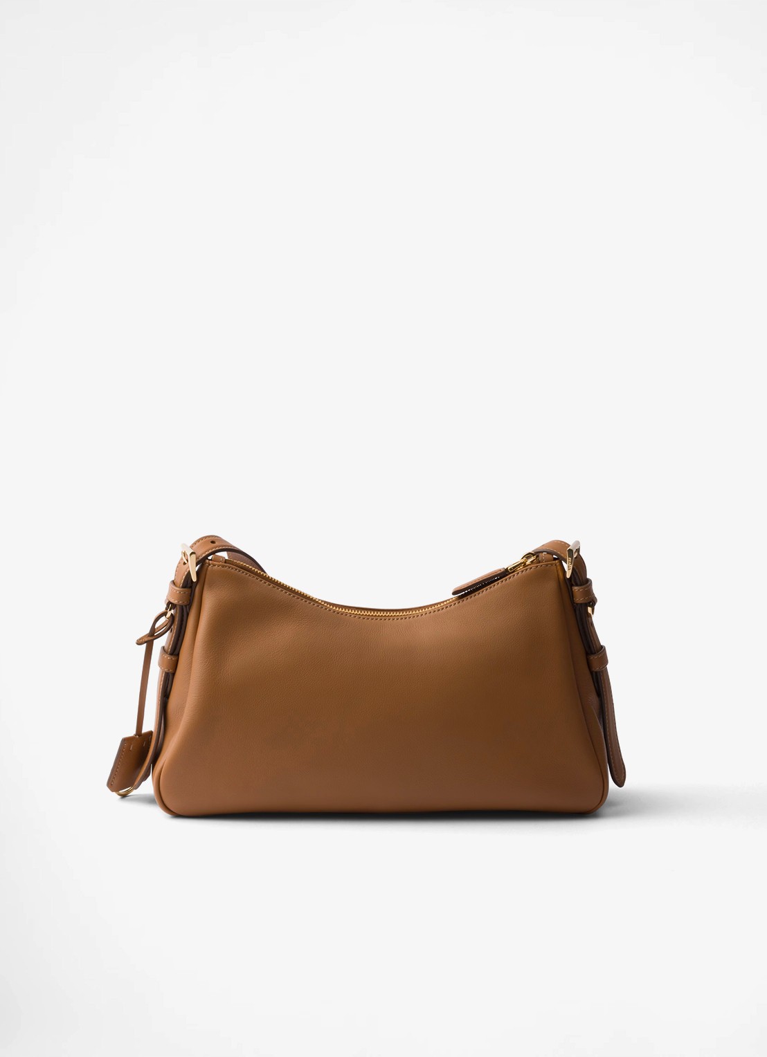 Prada Aimée Medium schoudertas van leer - achterkant 4 bruin