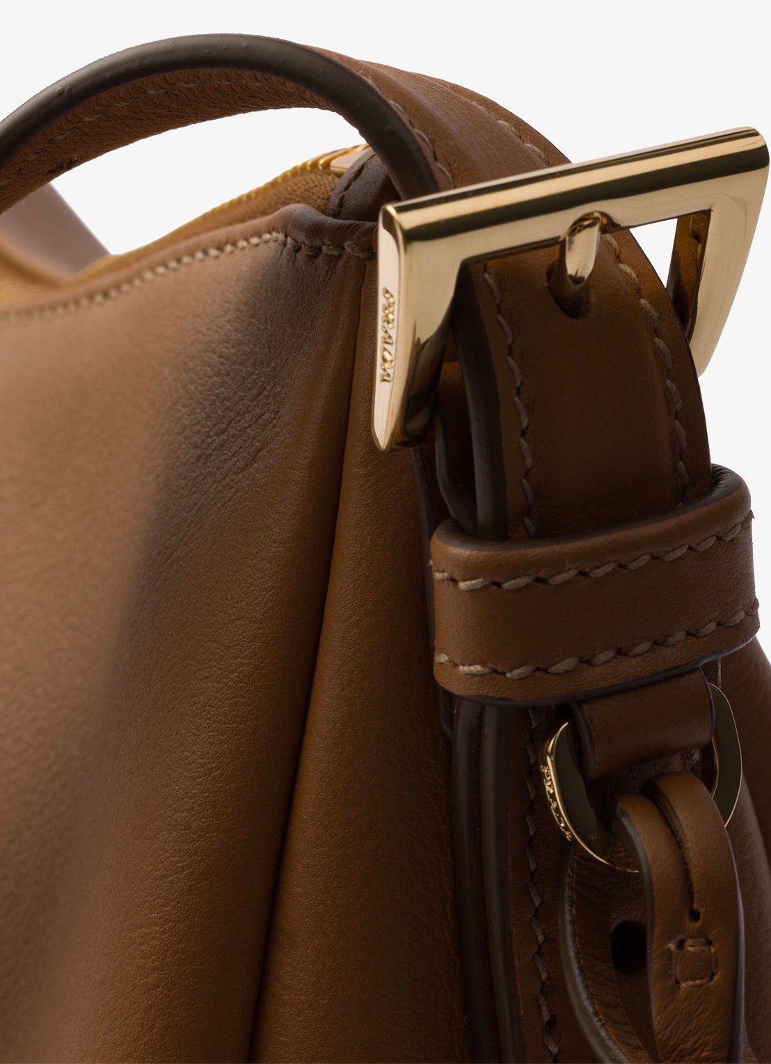 Prada Aimée Medium schoudertas van leer - detail 2 bruin