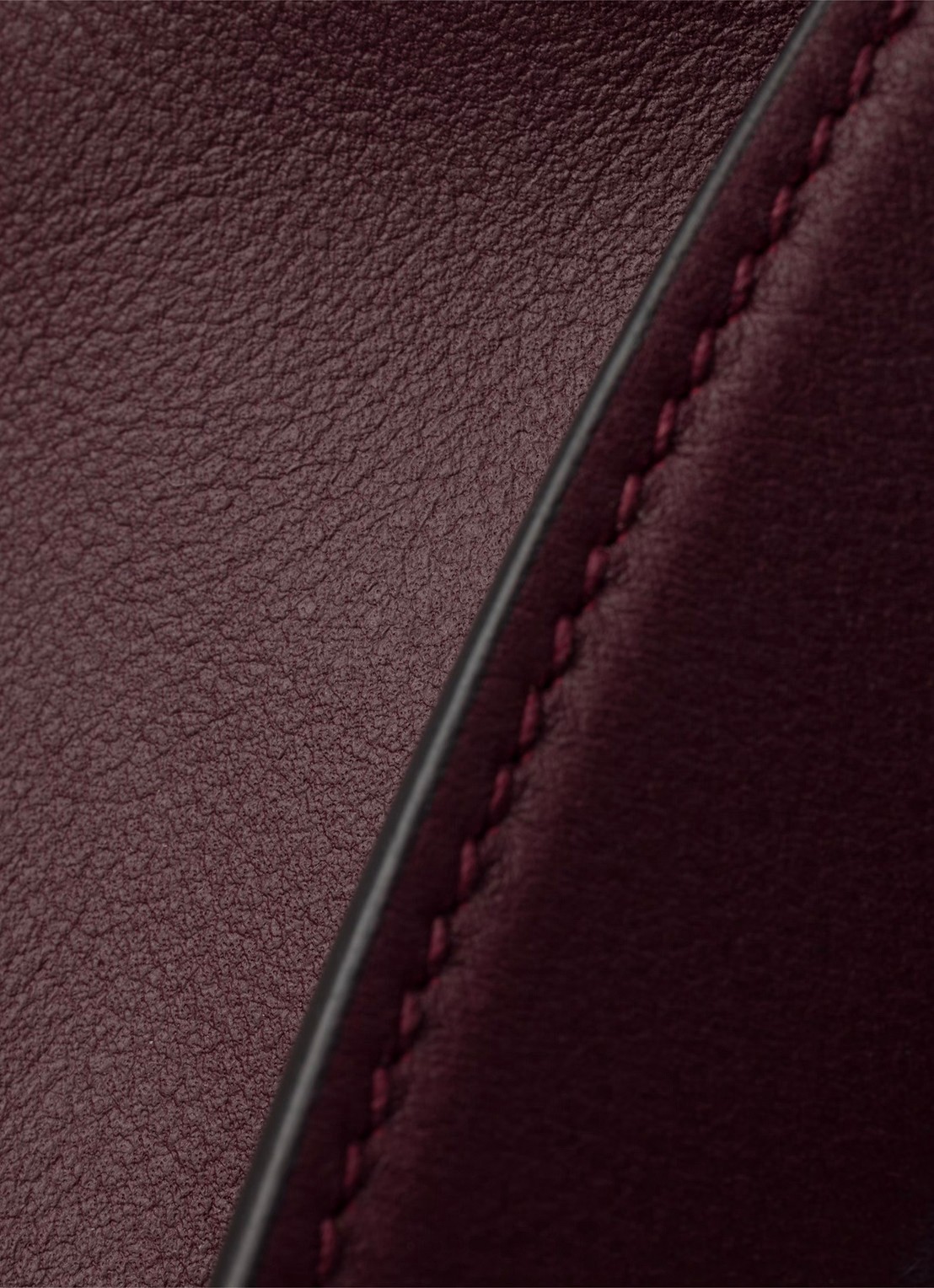 Prada Aimée Medium schoudertas van leer - detail 5 bordeauxrood