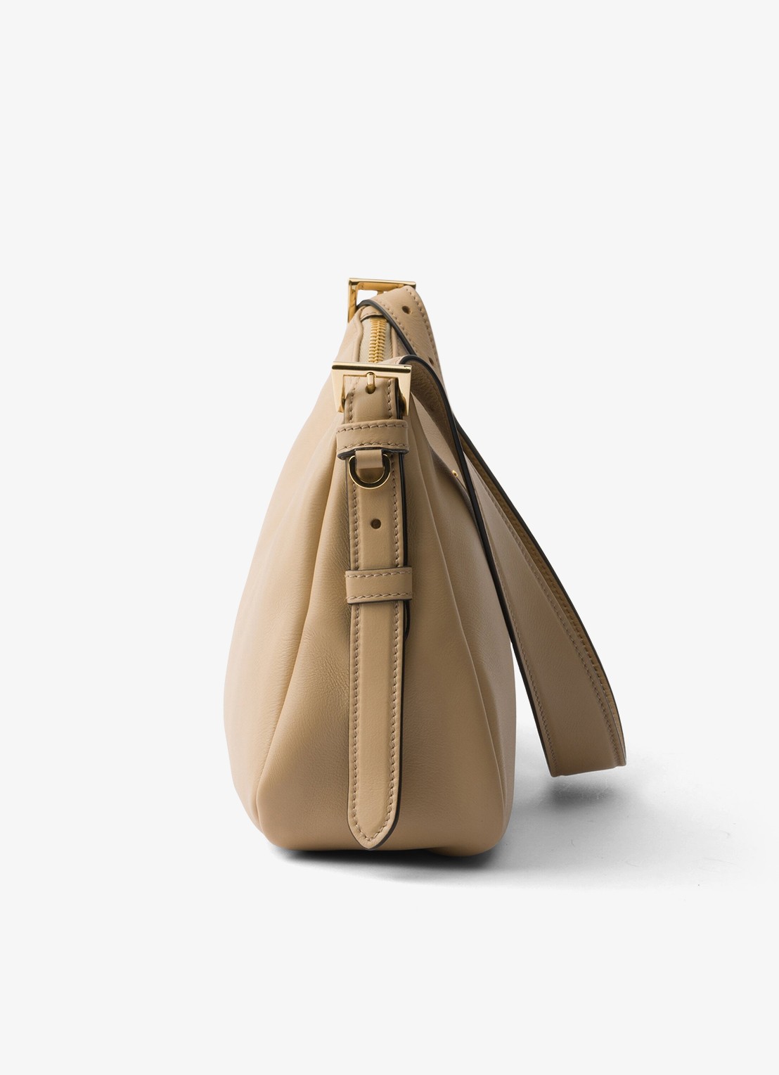 Prada Aimée Medium schoudertas van leer - detail 3 beige