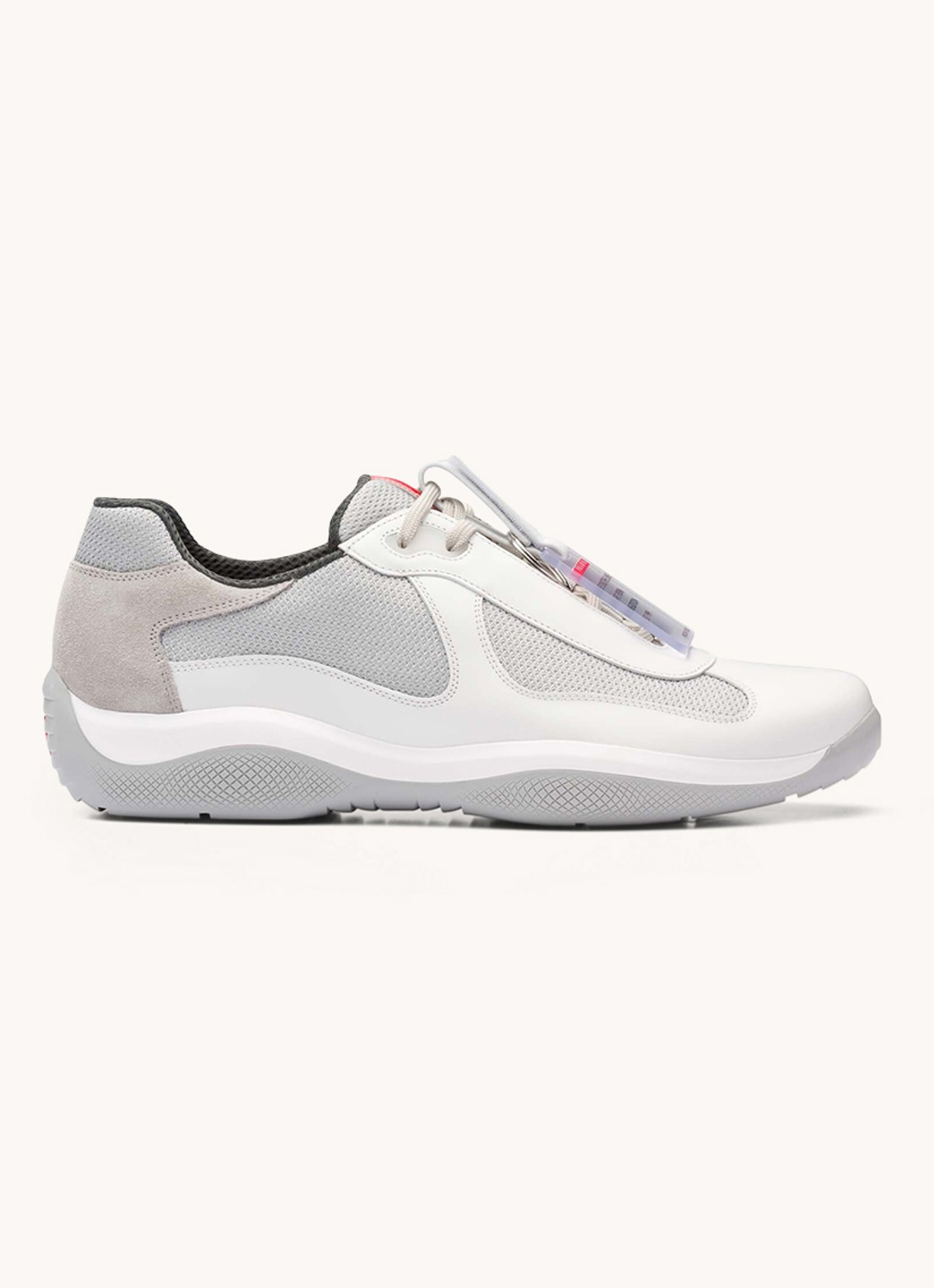 Prada America's Cup Original sneaker met leren details - voorkant 8 wit