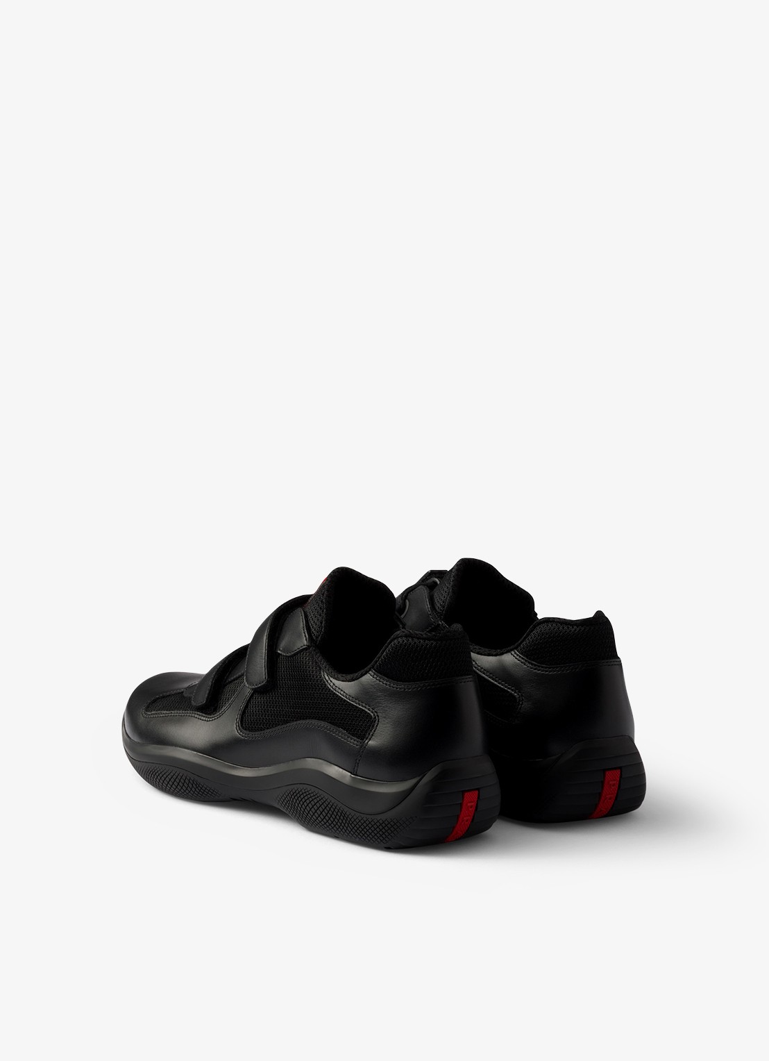 Prada America's Cup Original sneaker met leren details - achterkant zwart