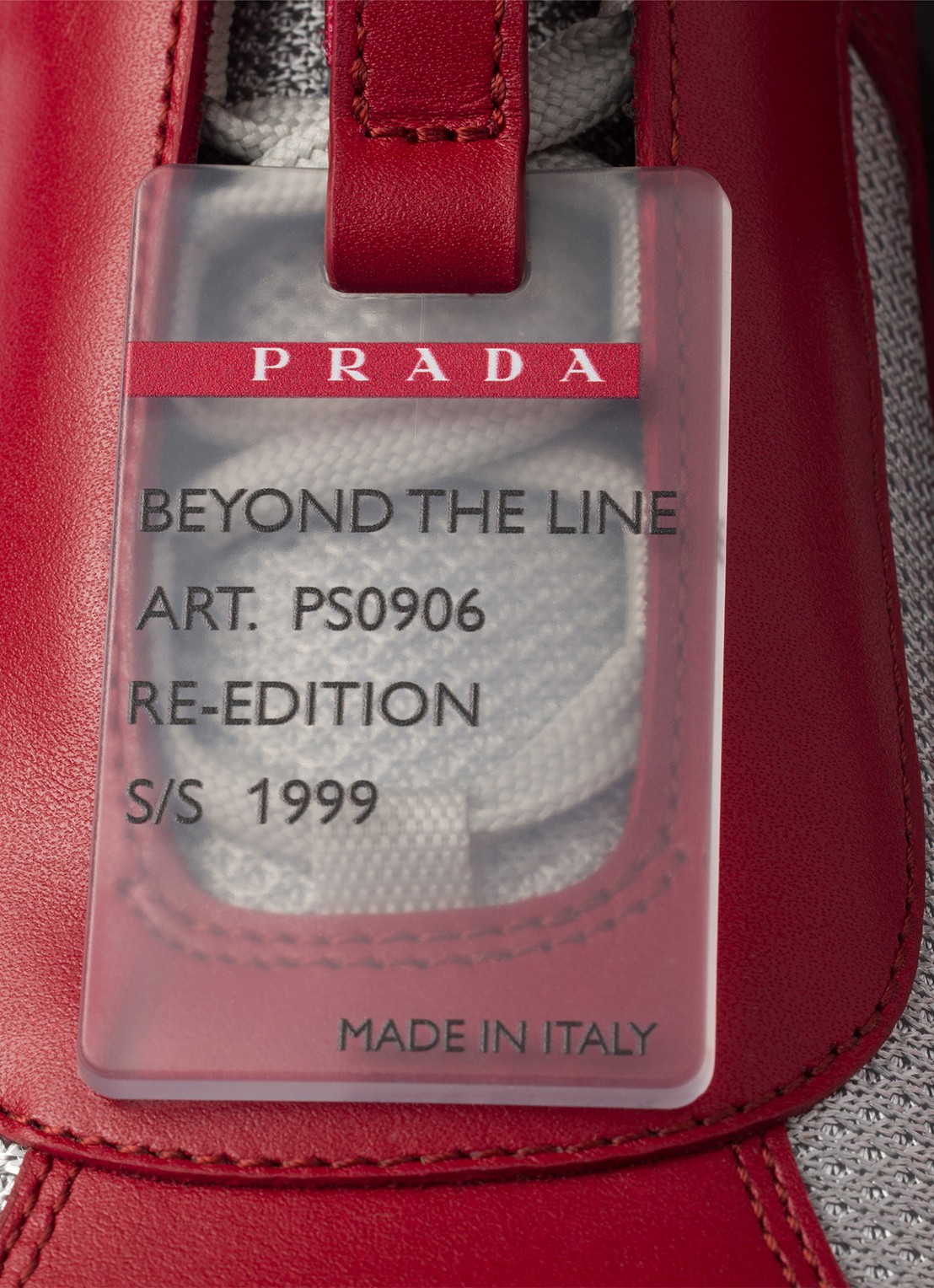 Prada America's Cup Original sneaker met leren details - detail 5 rood