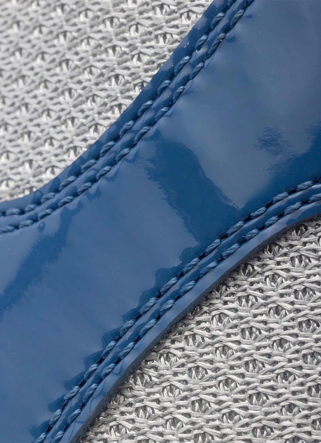 Prada America's Cup sneaker met lakleren details - detail 6 blauw