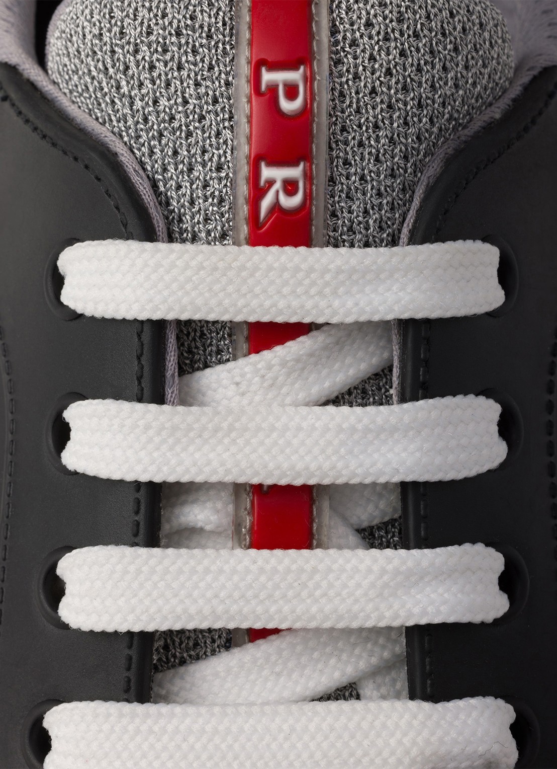 Prada America's Cup sneaker met mesh details - detail 6 zwart