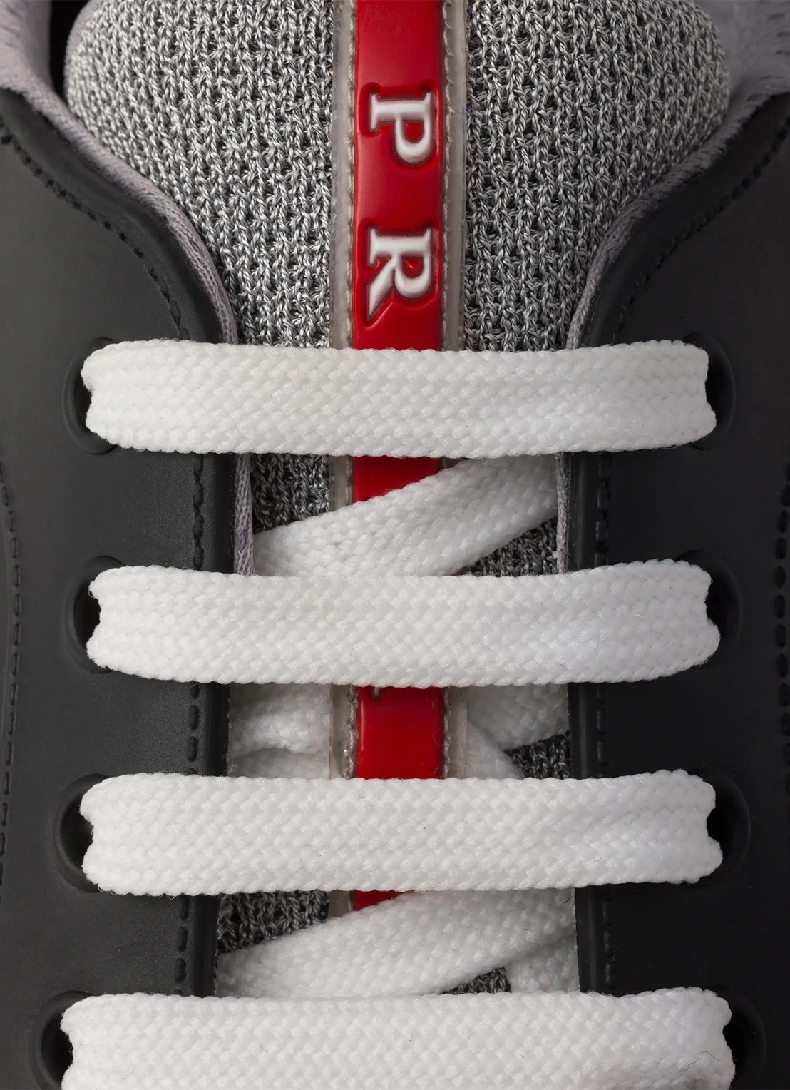 Prada America's Cup sneaker met mesh details - detail 7 zwart