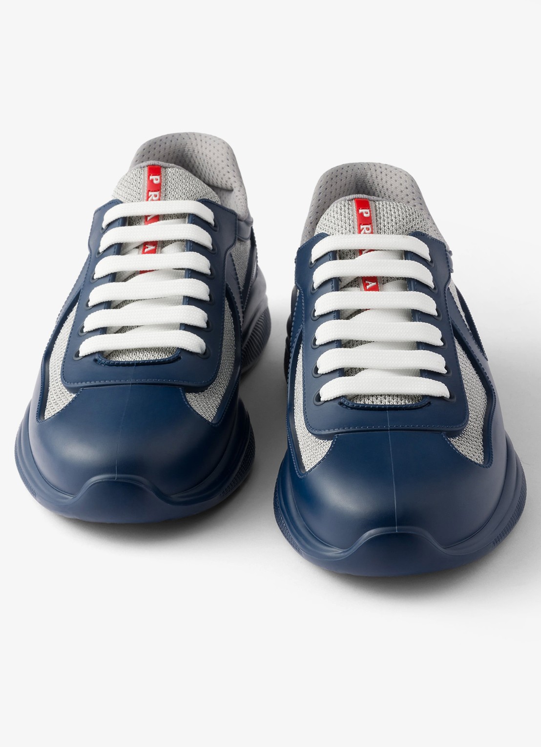 Prada America's Cup sneaker met mesh details - detail 4 donkerblauw