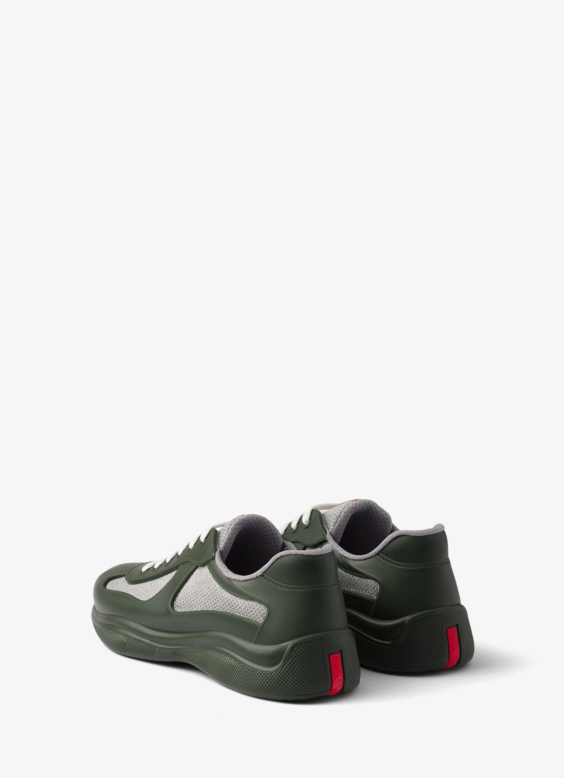 Prada America's Cup sneaker met mesh details - achterkant 3 groen