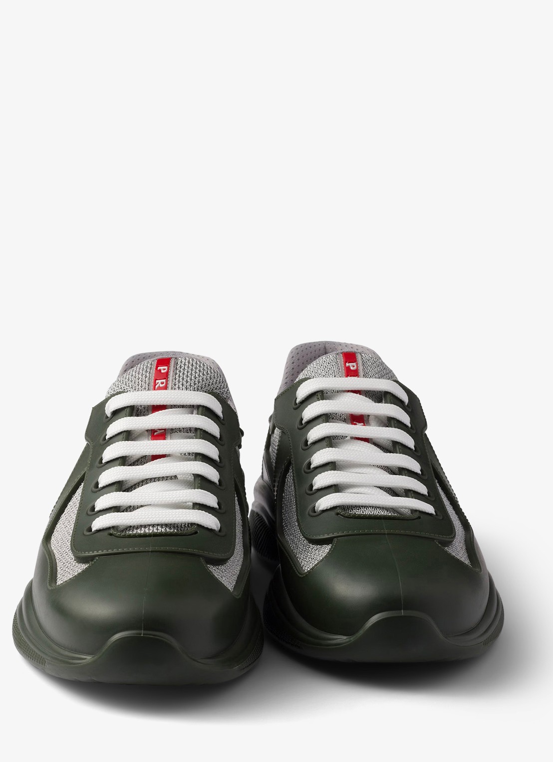 Prada America's Cup sneaker met mesh details - detail 2 groen