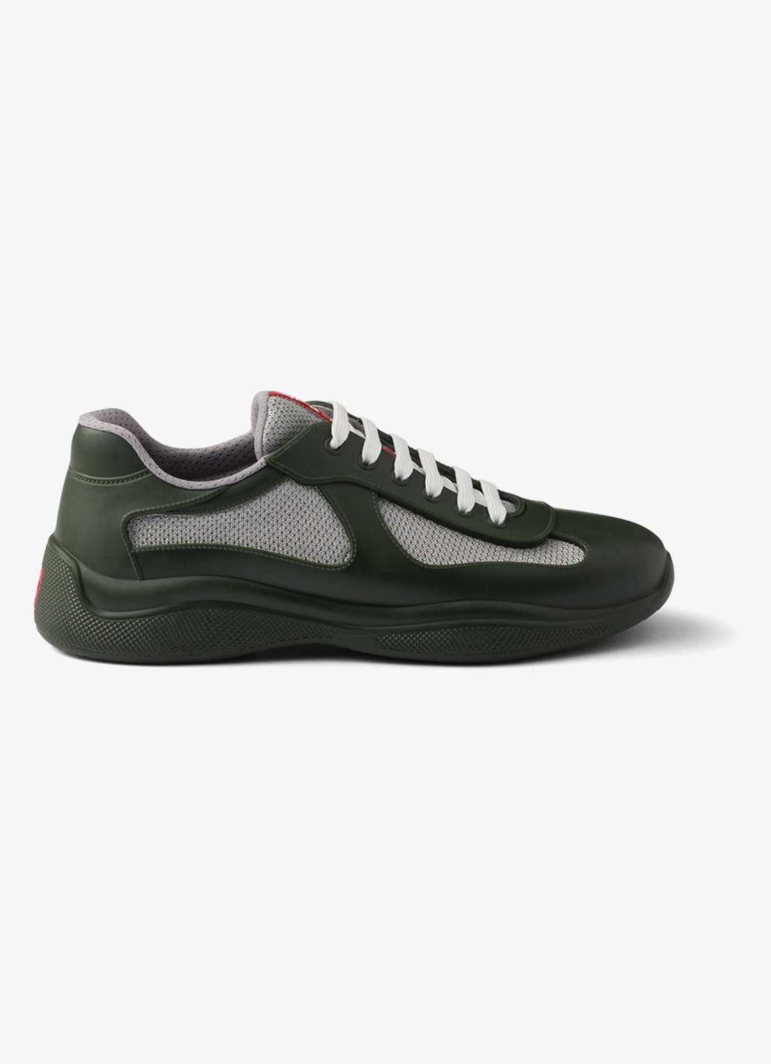Prada America's Cup sneaker met mesh details - voorkant 4 groen