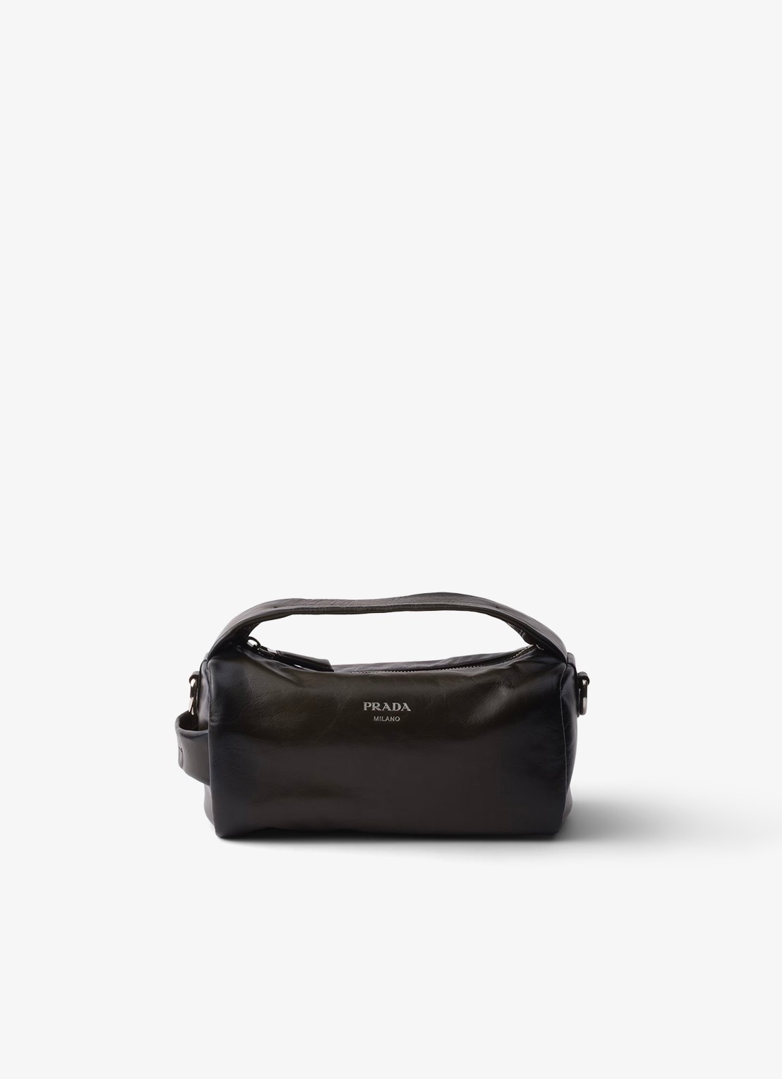 Prada Antiqued handtas van kalfsleer - voorkant legergroen