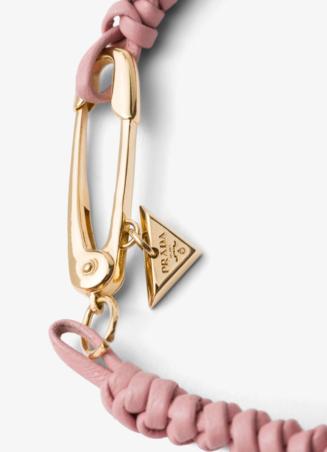 Prada Armband van leer - detail 3 oudroze