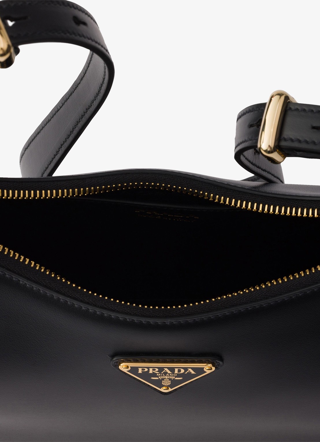 Prada Arqué Small schoudertas van kalfsleer - detail 5 zwart