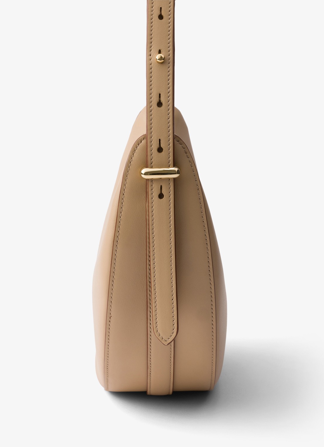Prada Arqué Small schoudertas van kalfsleer - detail 3 beige
