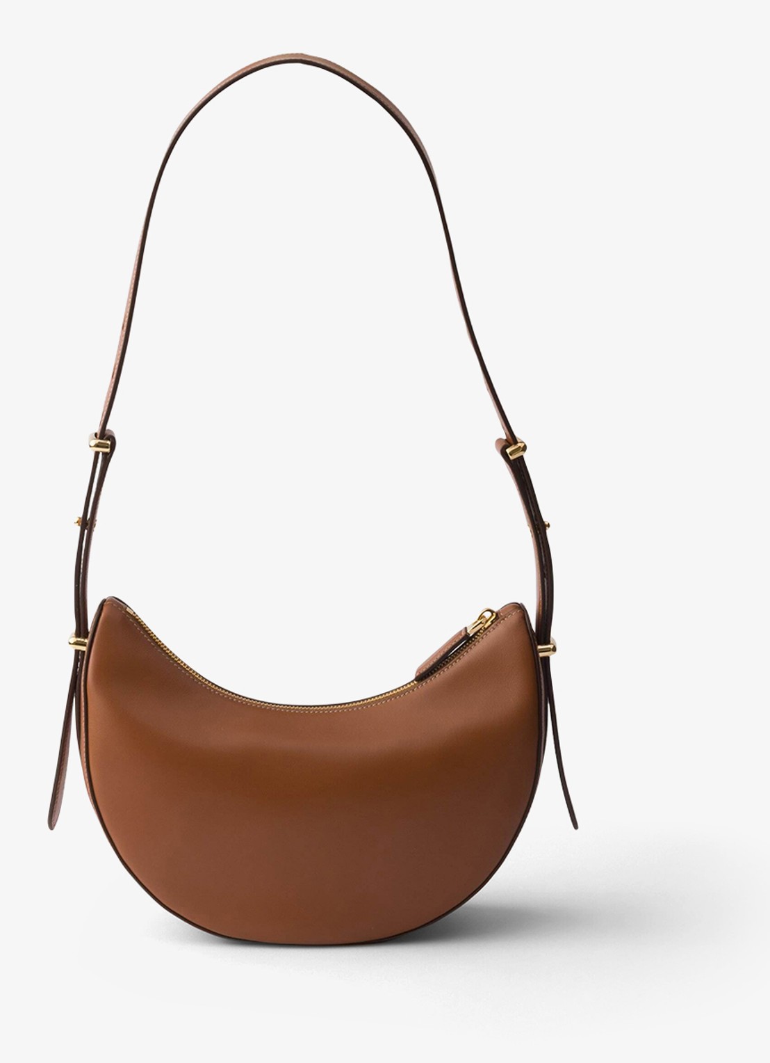 Prada Arqué Small schoudertas van kalfsleer - achterkant 4 bruin