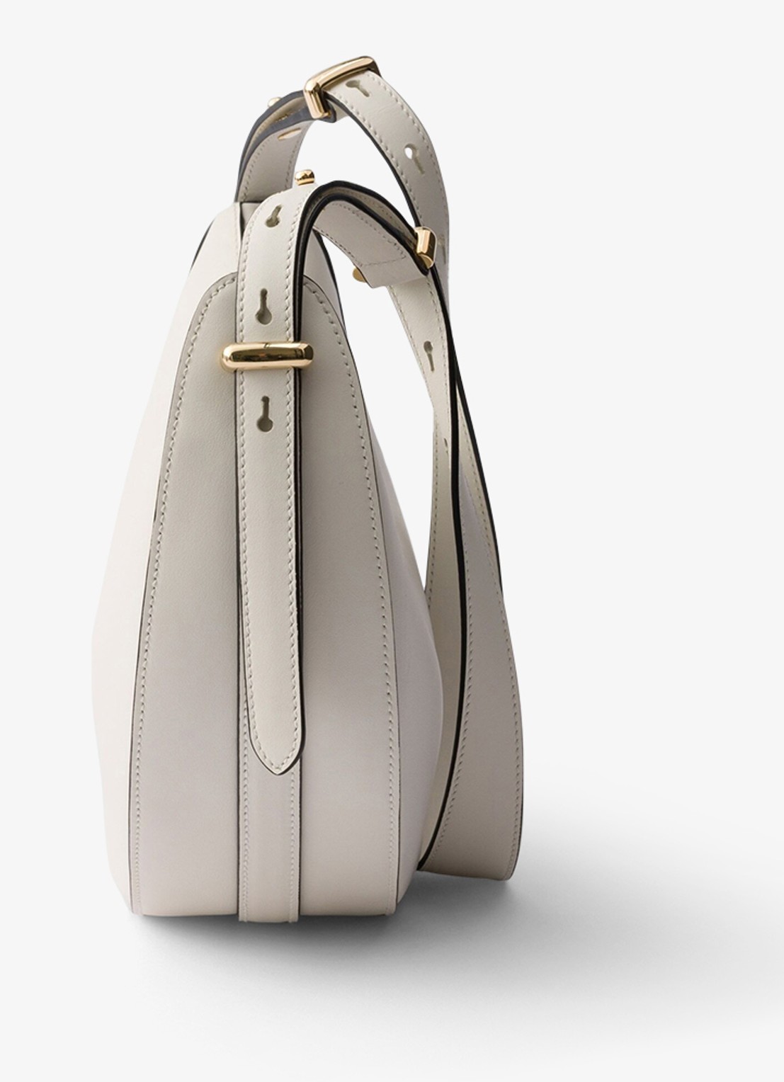 Prada Arqué Small schoudertas van kalfsleer - detail 2 wit