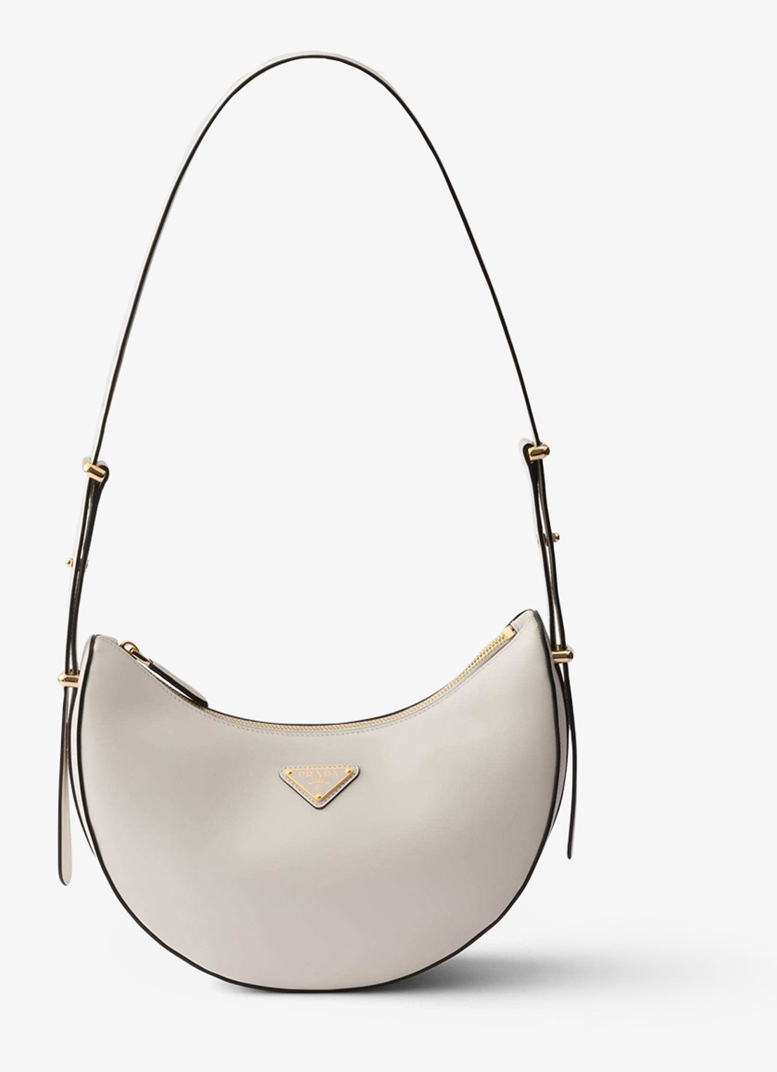 Prada Arqué Small schoudertas van kalfsleer - voorkant 5 wit