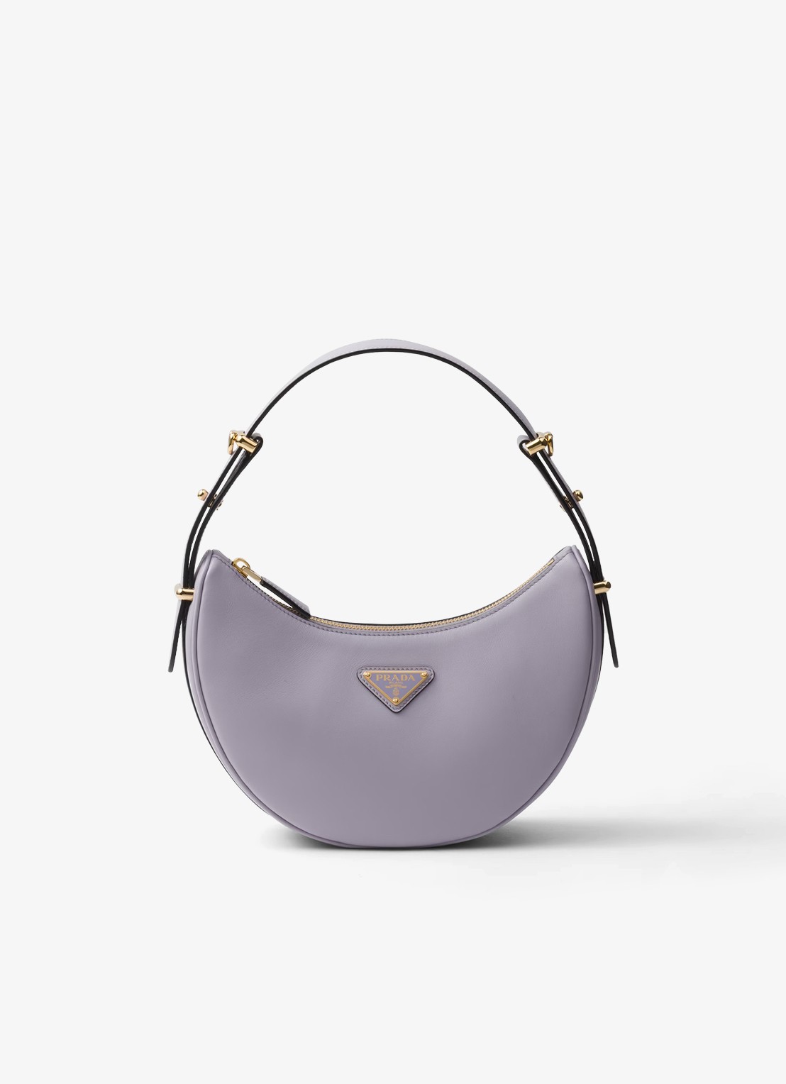 Prada Arqué Small schoudertas van leer - voorkant lila