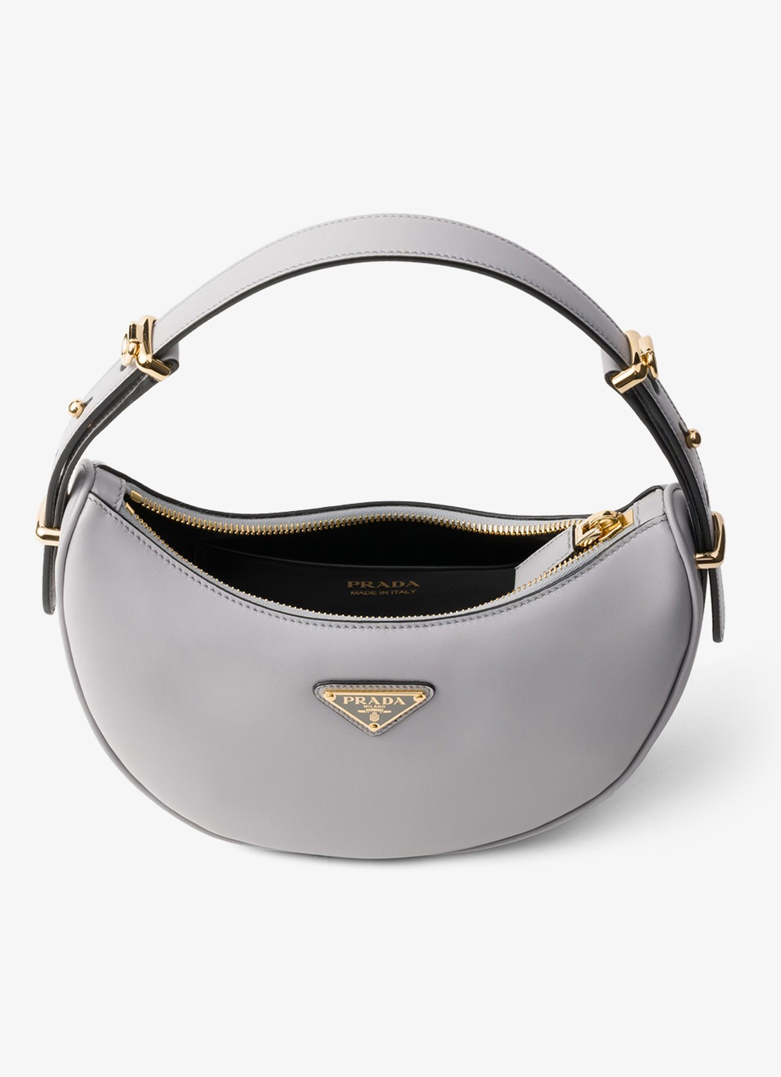 Prada Arqué Small schoudertas van leer - detail 5 grijs