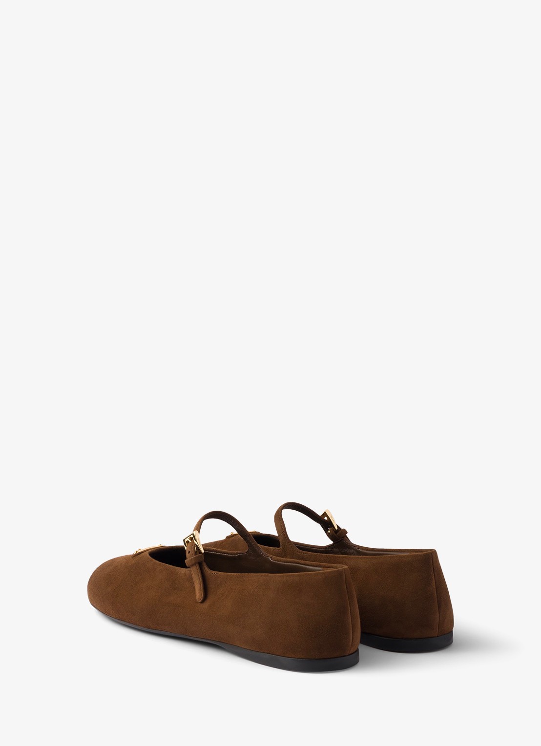 Prada Ballerina van geitensuède - achterkant 3 bruin
