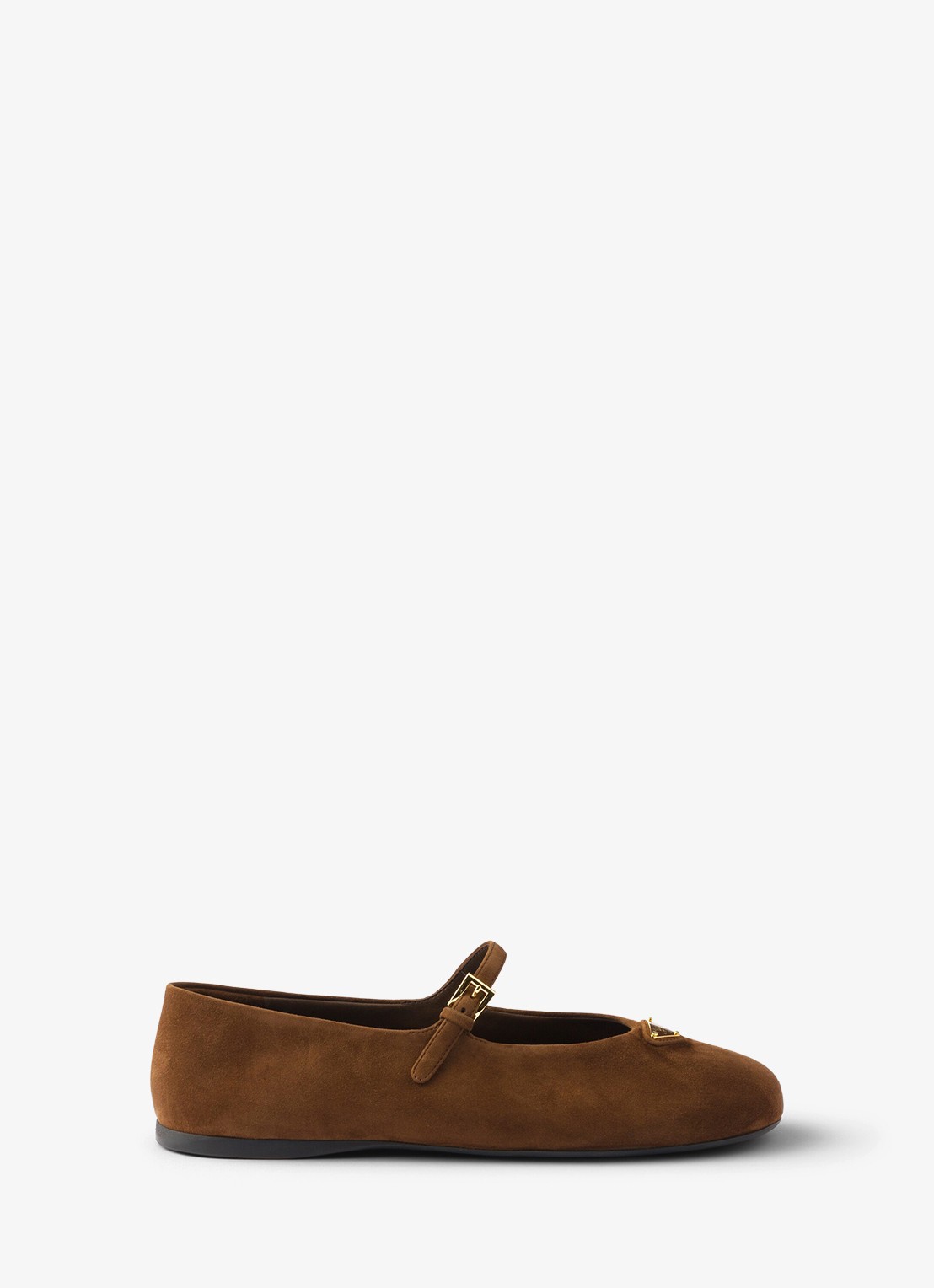 Prada Ballerina van geitensuède - voorkant bruin