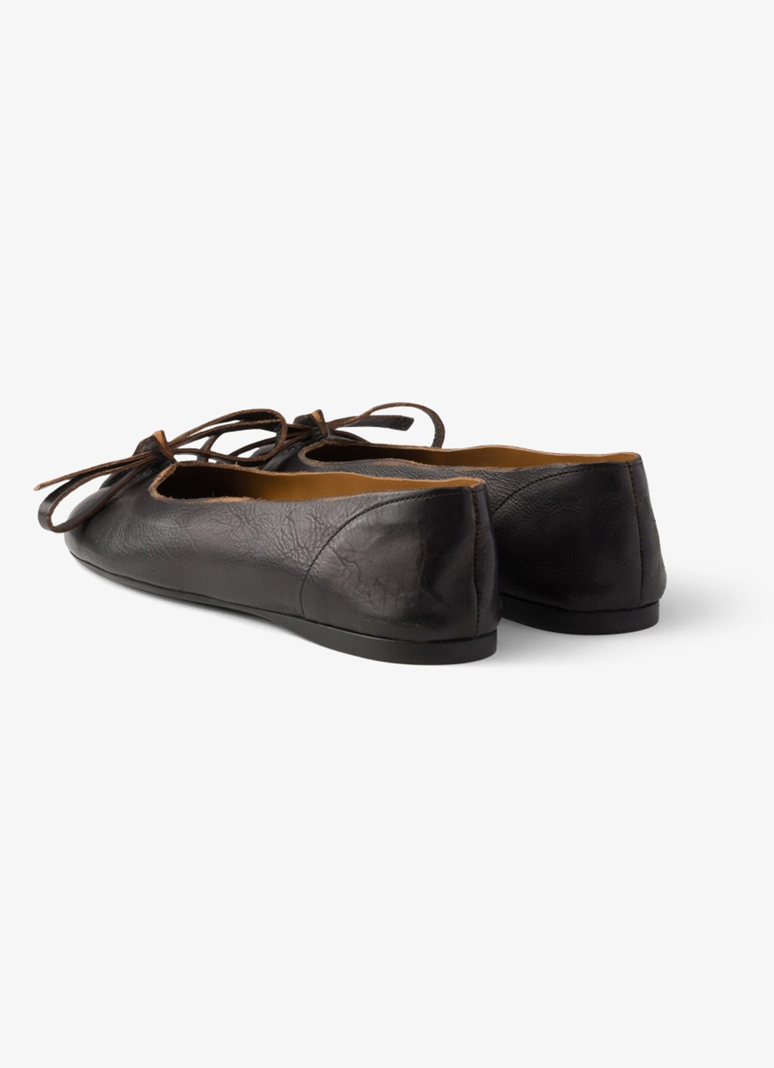Prada Ballerina van kalfsleer - achterkant zwart